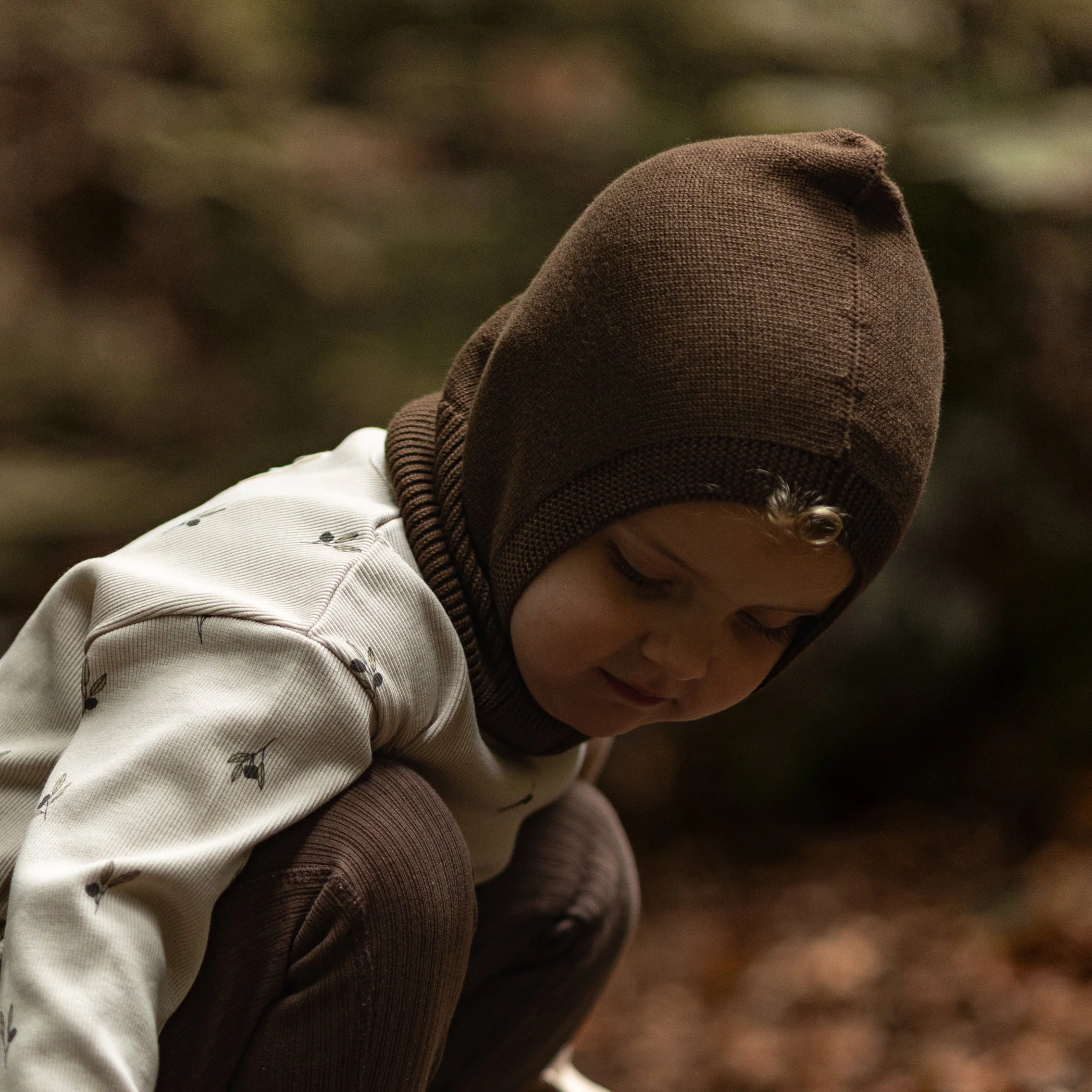 Organic Knit Balaclava - Chocolate Brown - Image 6