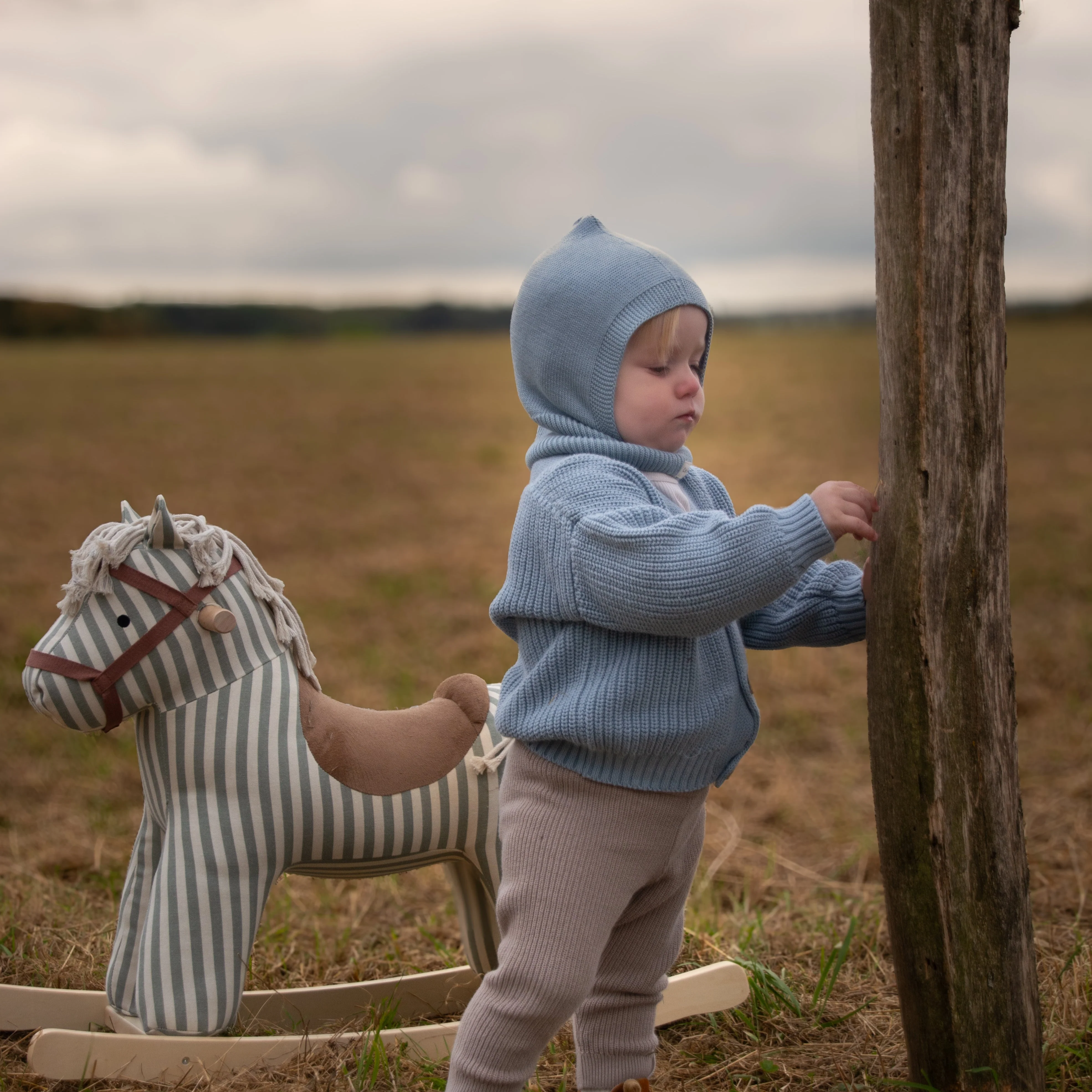 Organic Knit Balaclava - Dusty Blue - Image 5