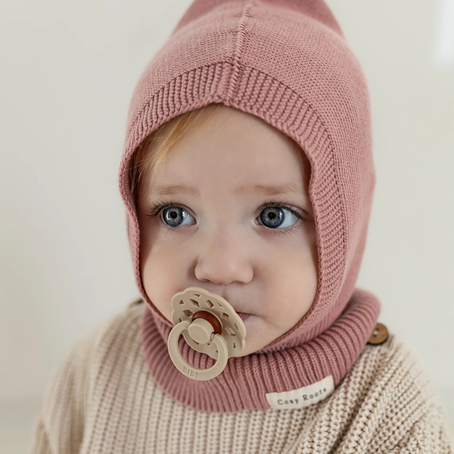 Organic Knit Balaclava - Dusty Rose - Image 4