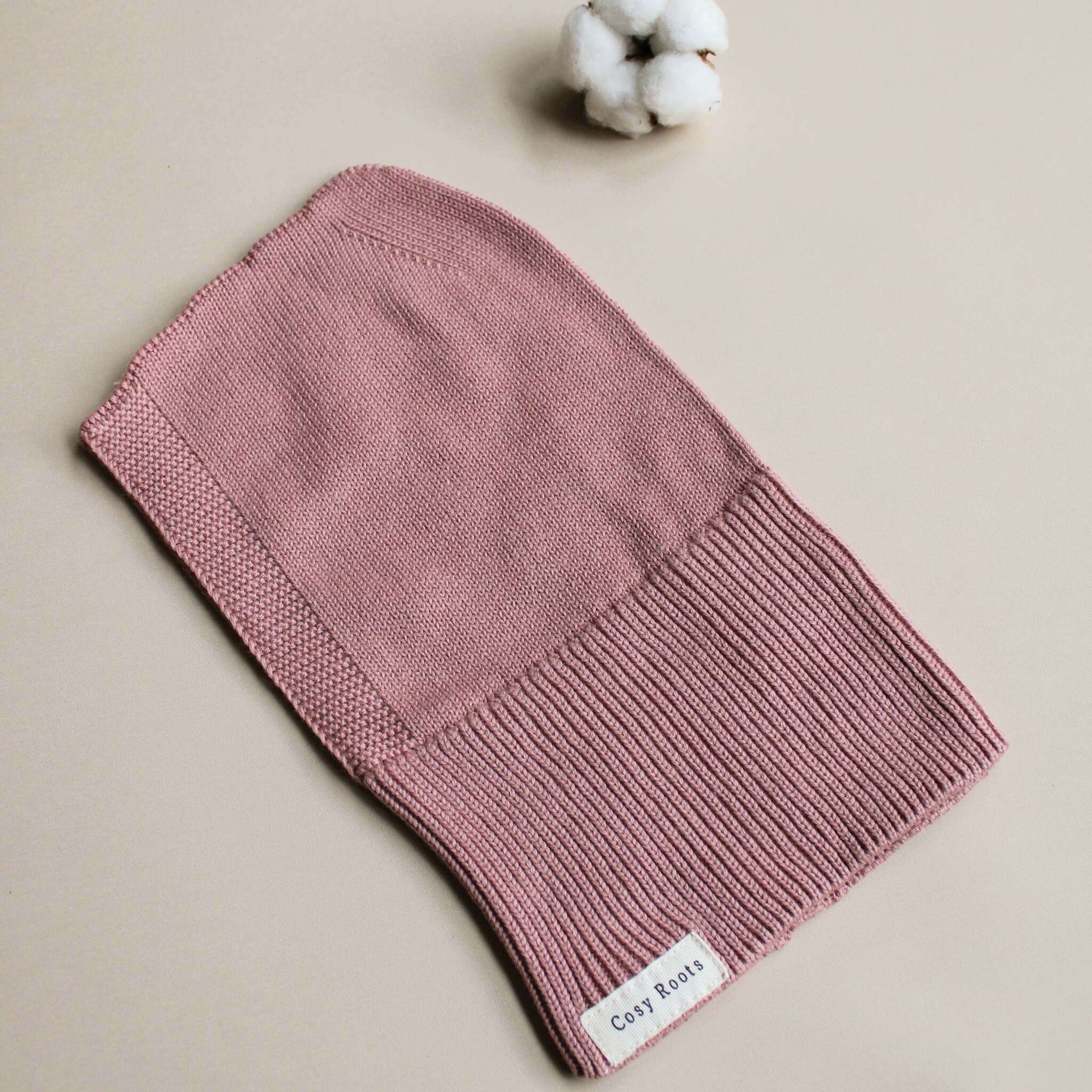 Organic Knit Balaclava - Dusty Rose - Image 5