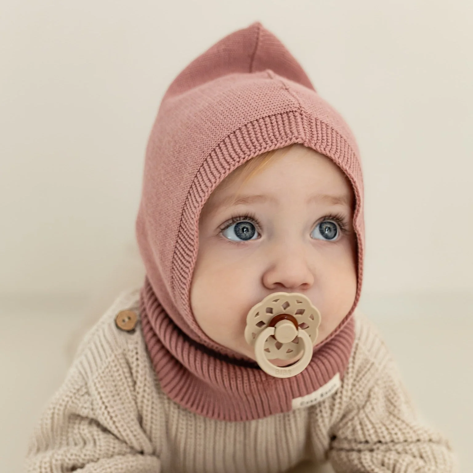 Organic Knit Balaclava - Dusty Rose - Image 6