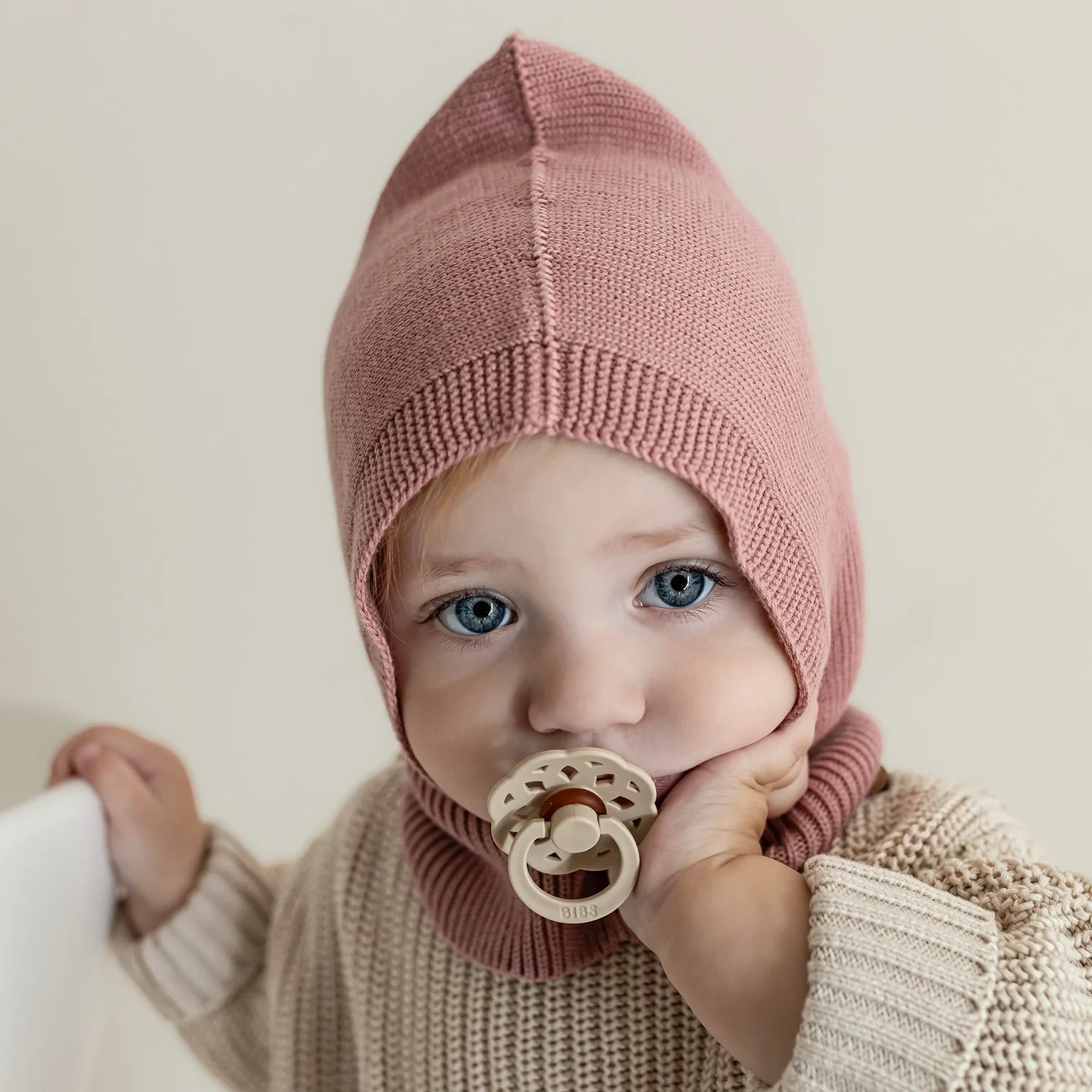 Organic Knit Balaclava - Dusty Rose - Image 7