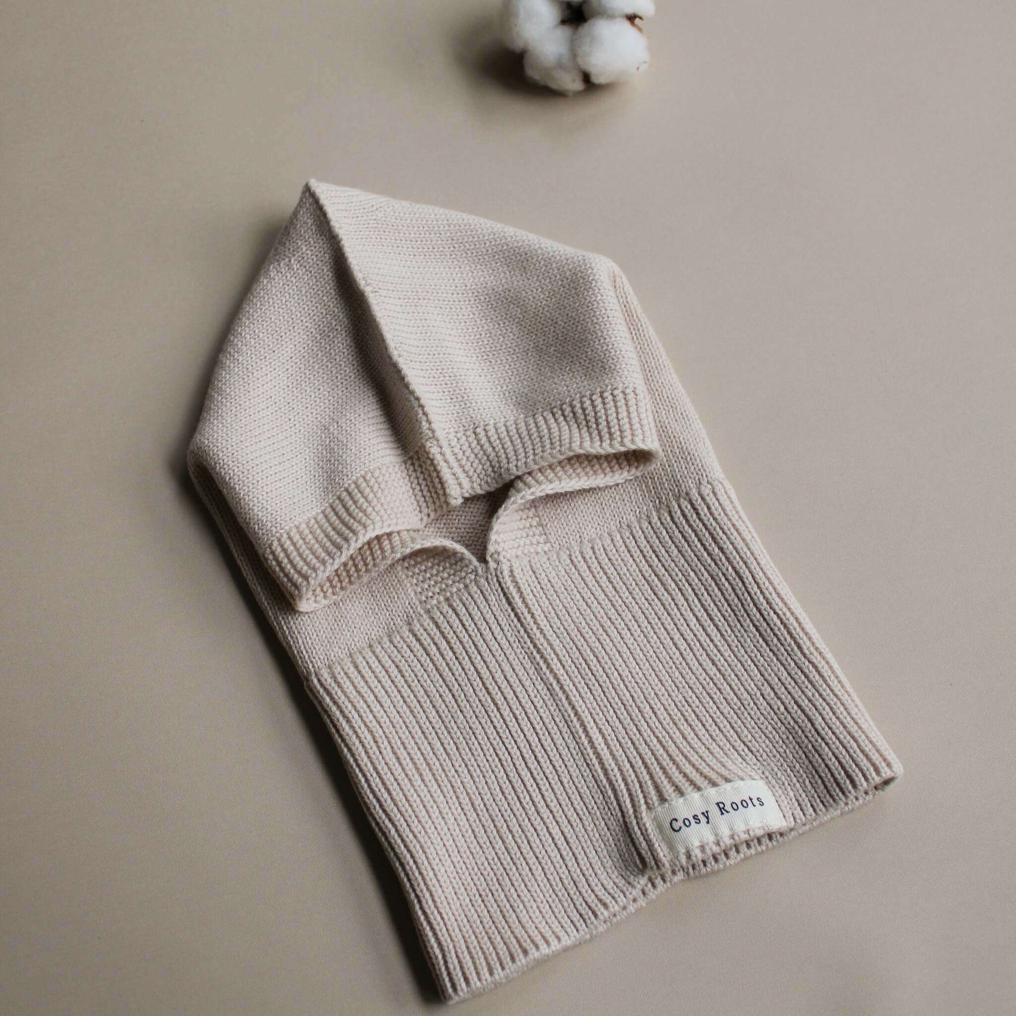 Organic Knit Balaclava - Sand - Image 6