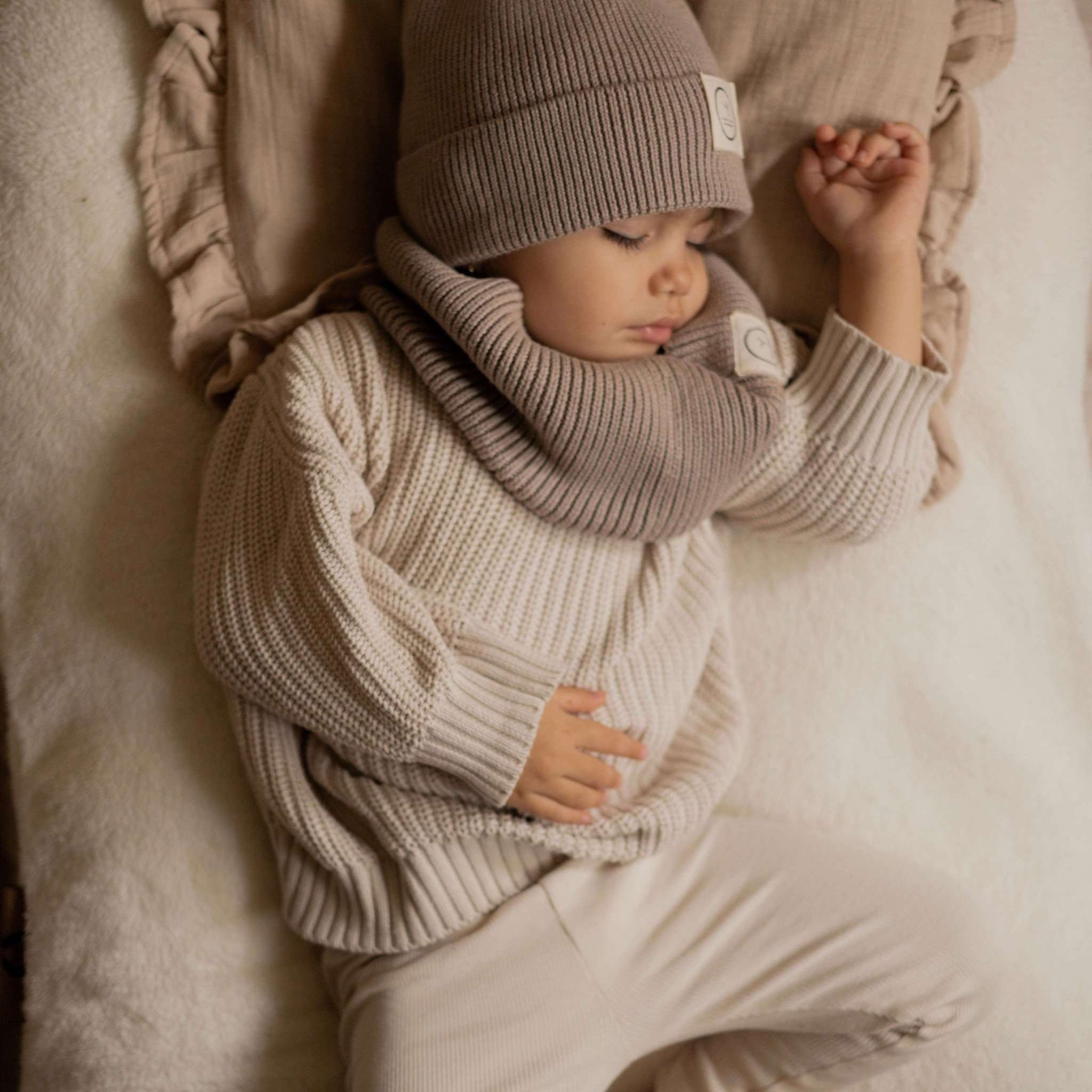 Organic Knit Beanie - Caramel - Image 4