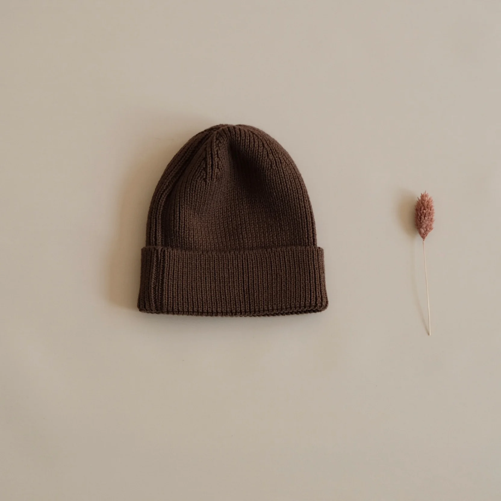 Organic Knit Beanie - Chocolate - Image 10
