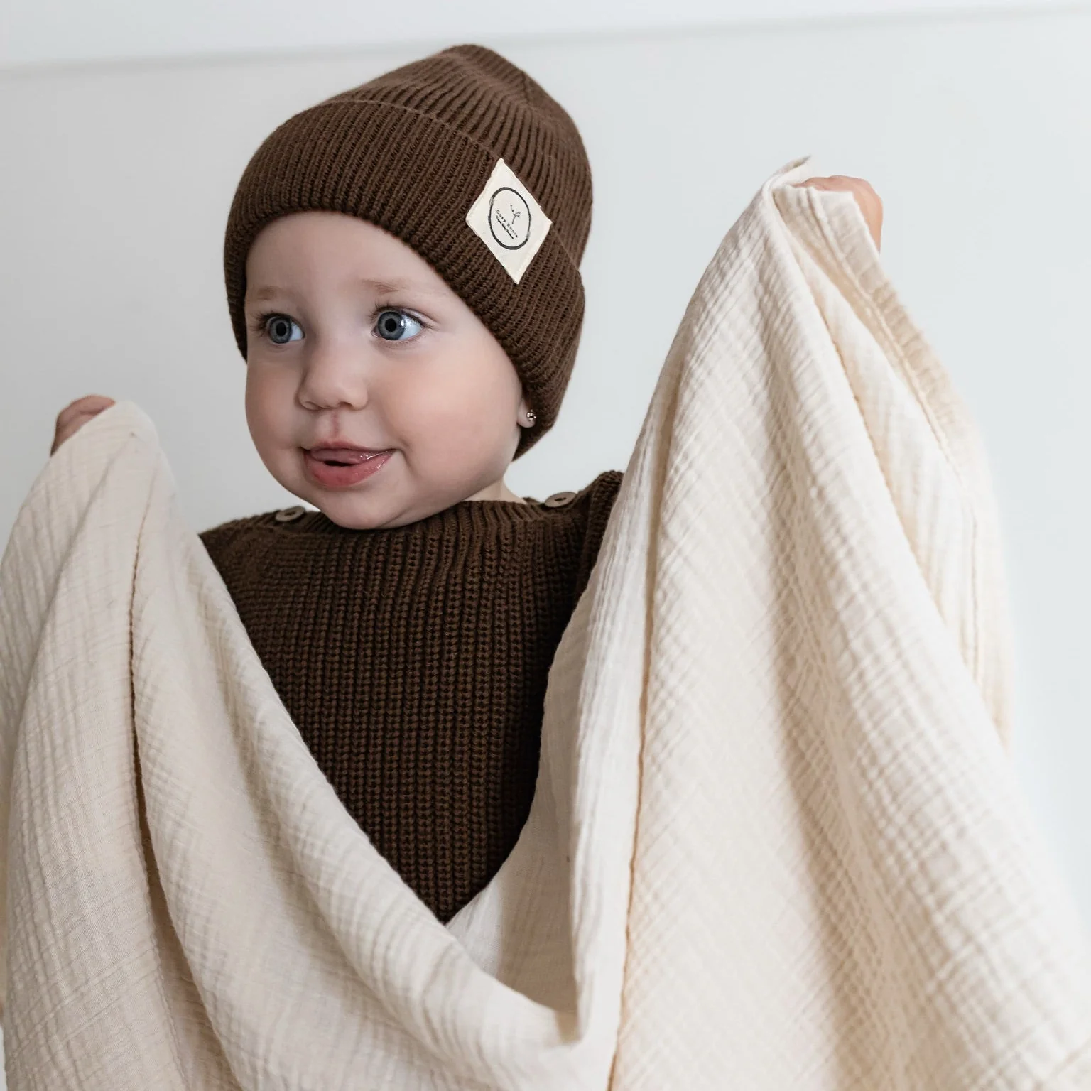 Organic Oversize Knit Pulli - Chocolate - Image 6