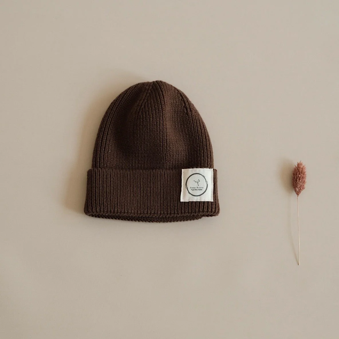 Organic Knit Beanie - Chocolate - Image 9
