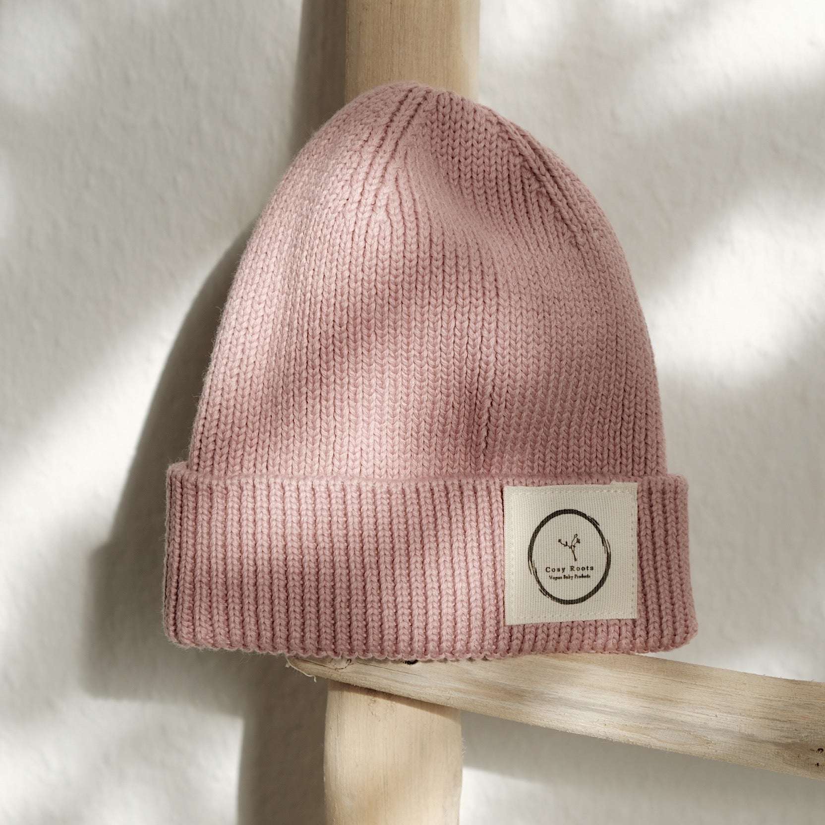 Organic Knit Beanie - Dusty Rose - Image 4