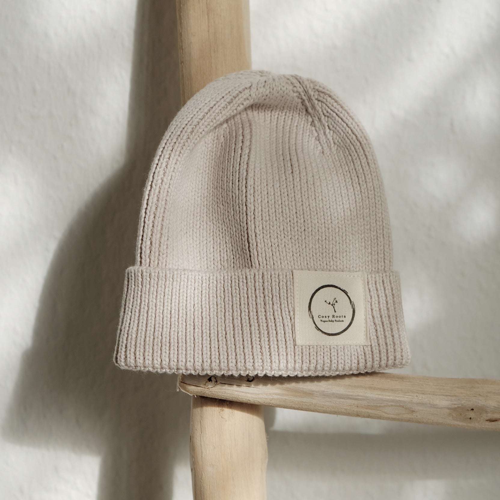 Organic Knit Beanie - Sand - Image 6
