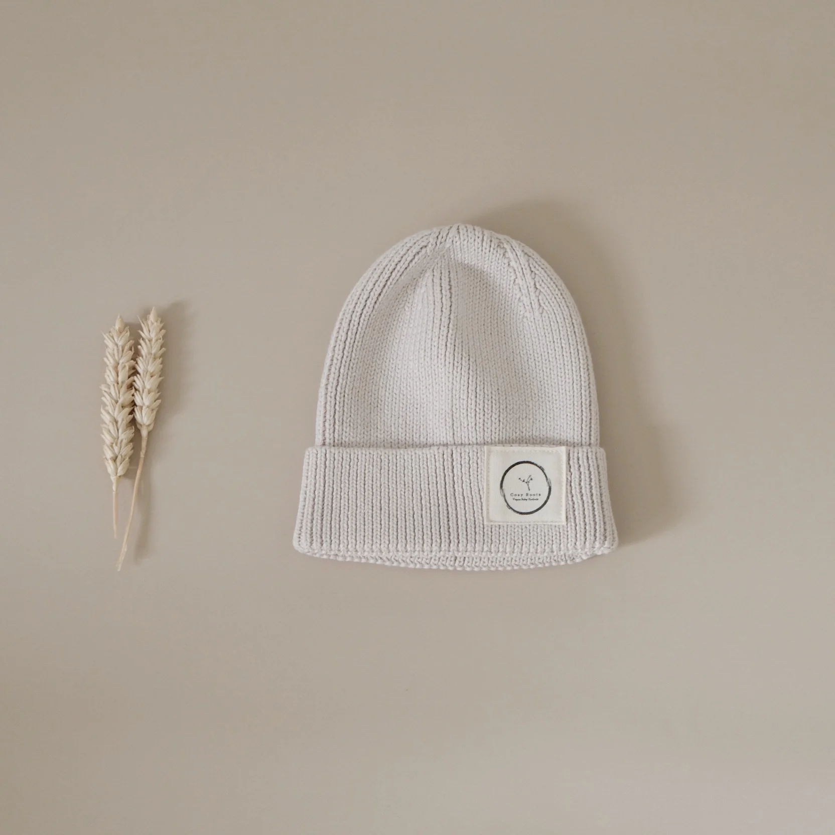 Organic Knit Beanie - Sand - Image 7