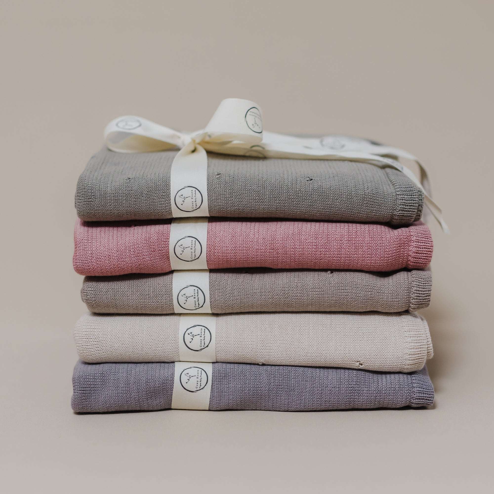 Organic Knit Blanket - Dusty Rose - SALE - Image 12