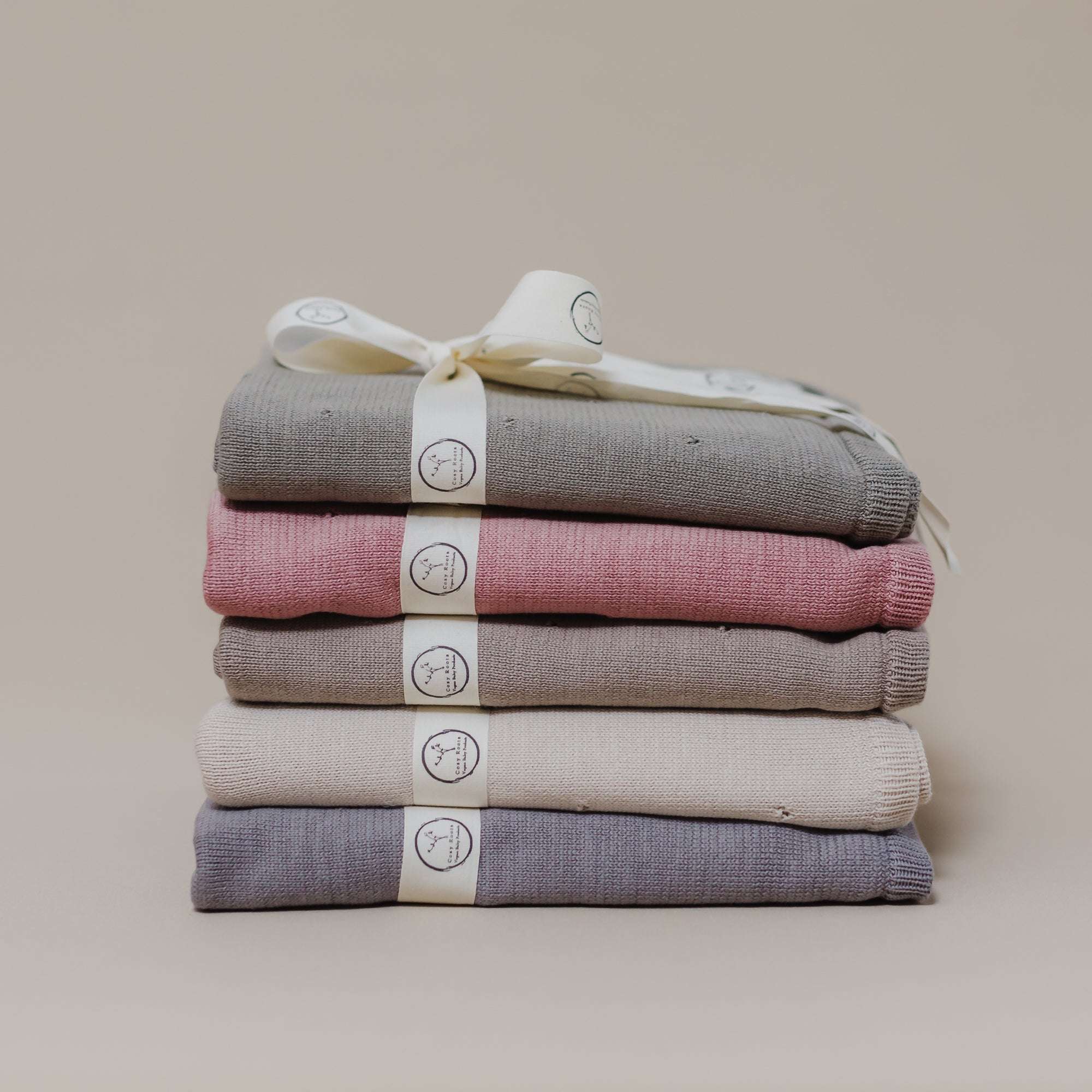 Organic Knit Blanket - Khaki - S A L E - Image 12