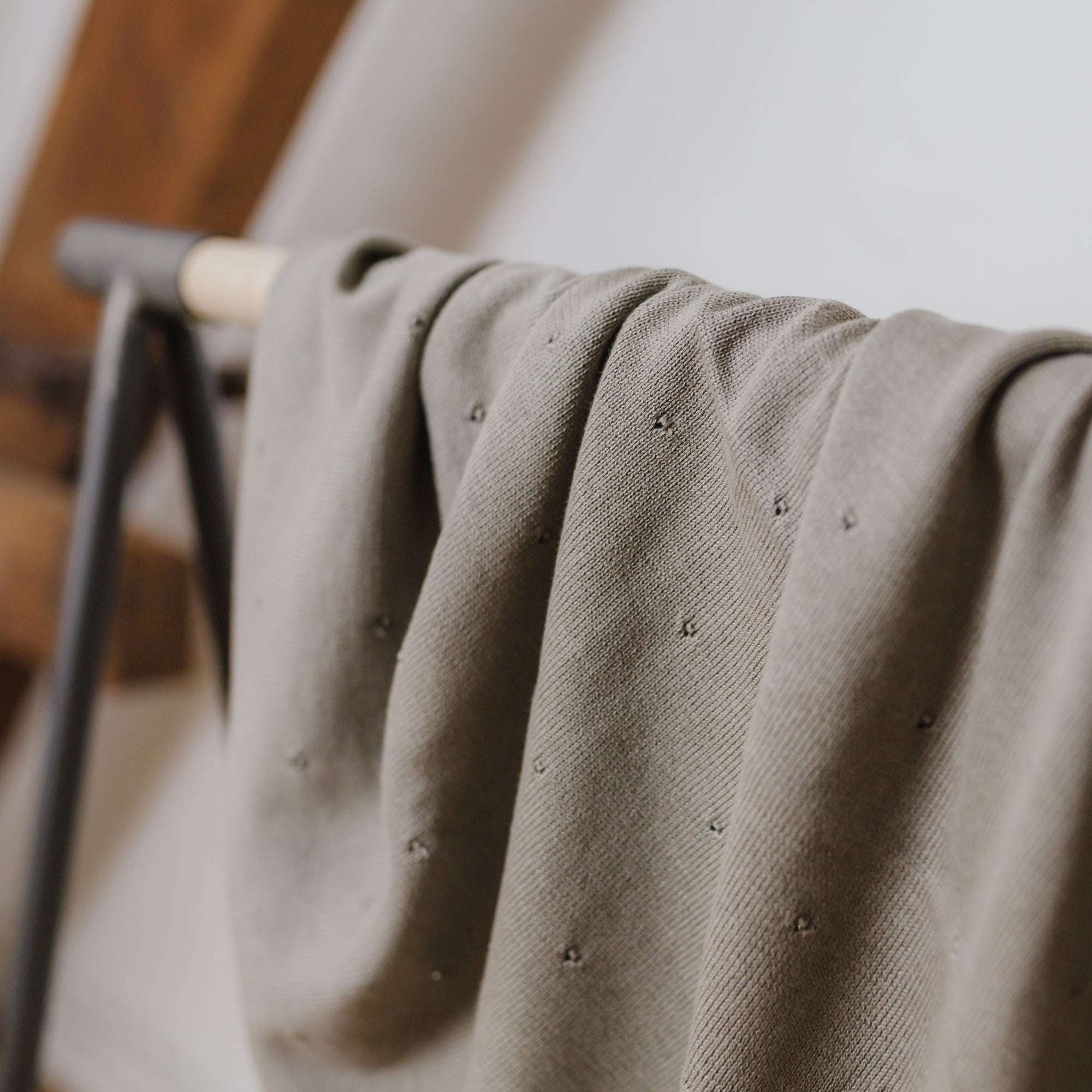 Organic Knit Blanket - Khaki - S A L E - Image 14