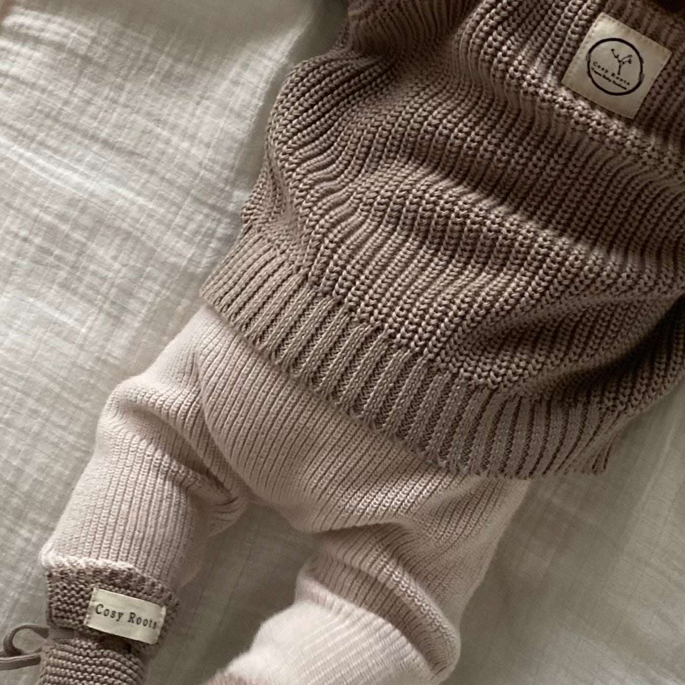 Organic Knit Booties - Caramel - Image 10