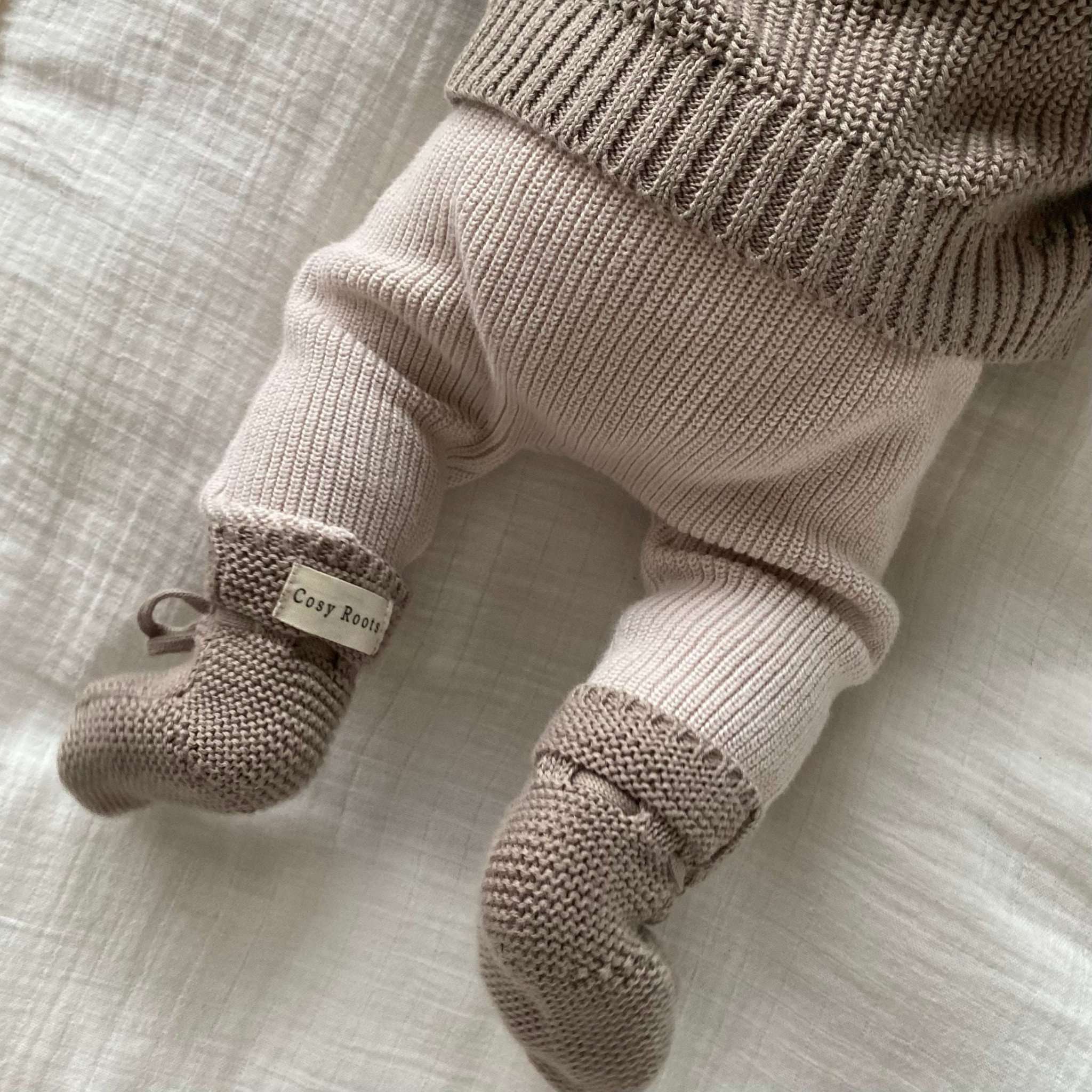 Organic Knit Booties - Caramel - Image 12