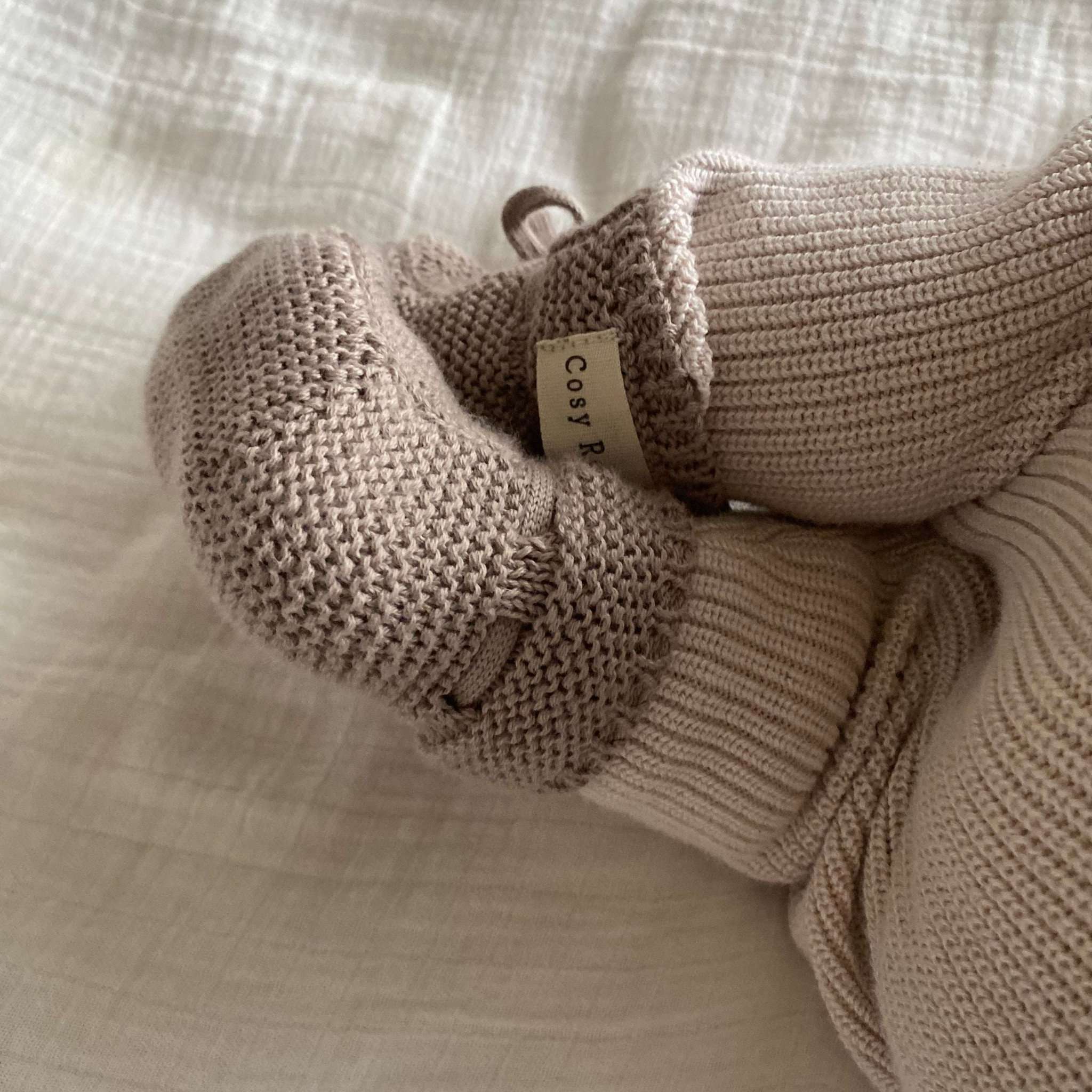 Organic Knit Booties - Caramel - Image 6