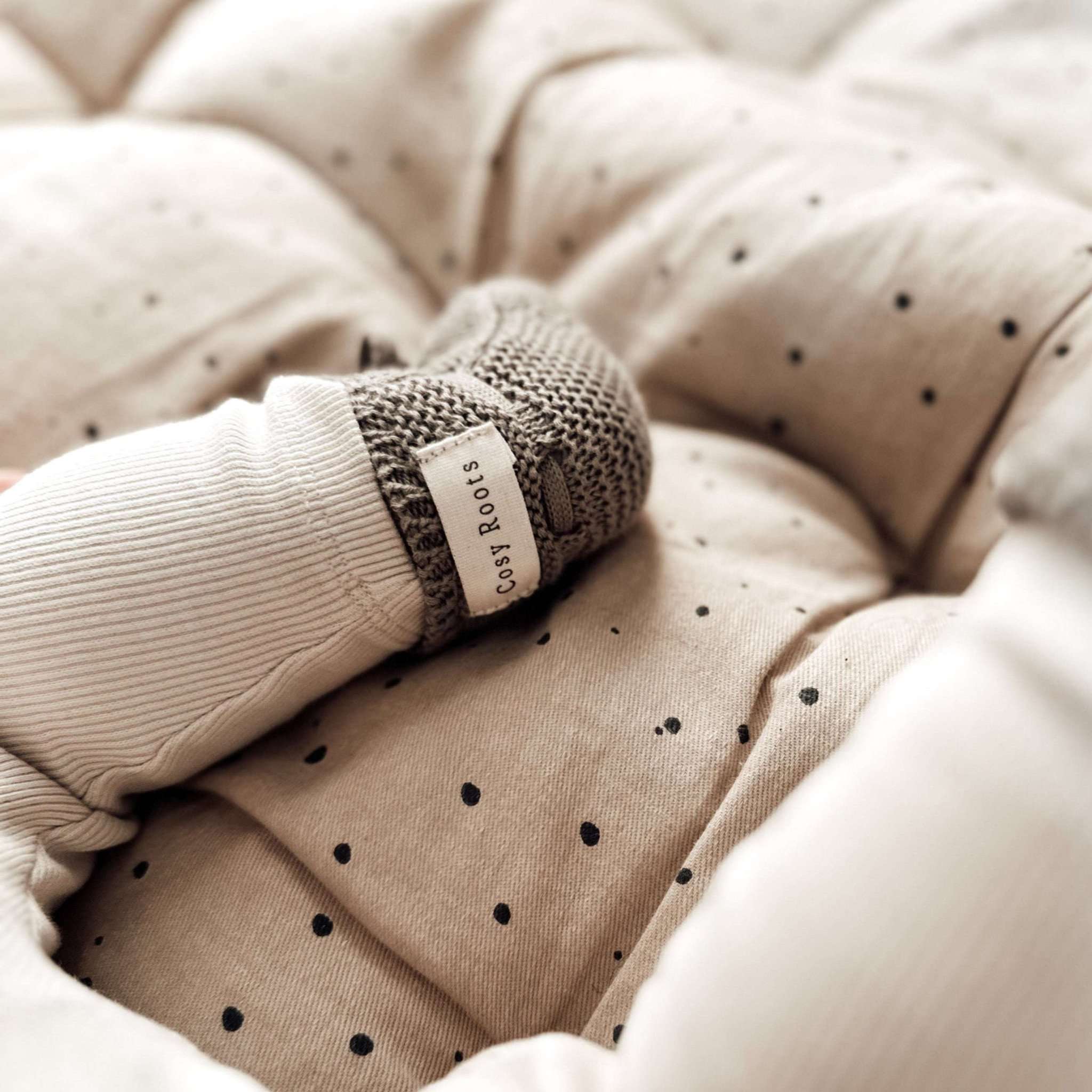 Organic Knit Booties - Khaki - S A L E - Image 11