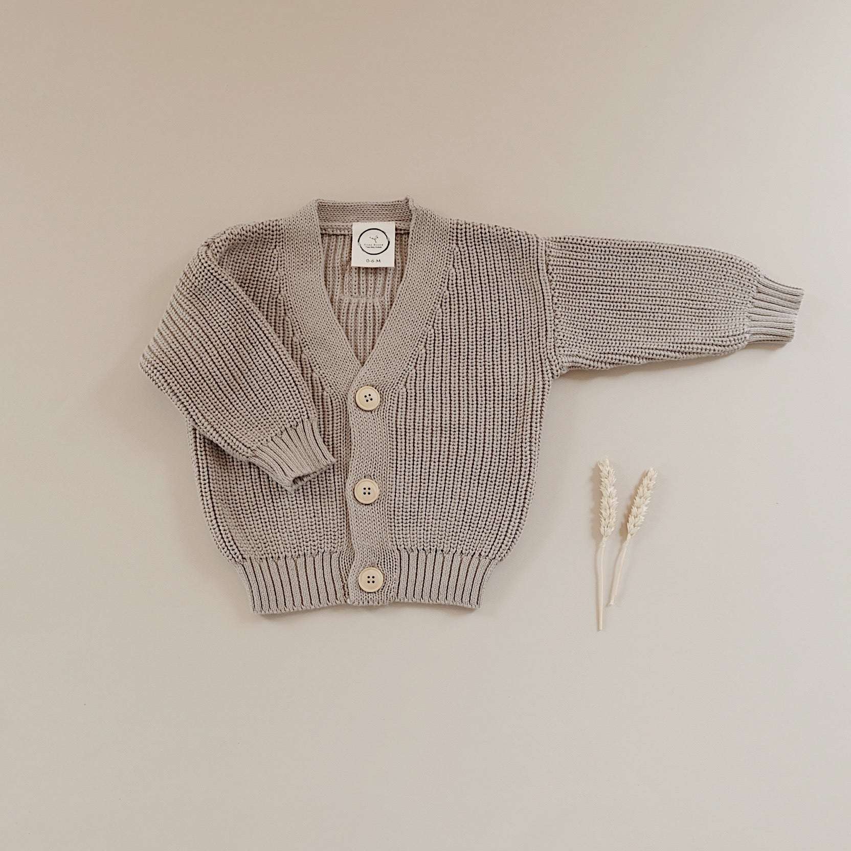 Organic Knit Cardigan - Caramel - SALE - Image 6