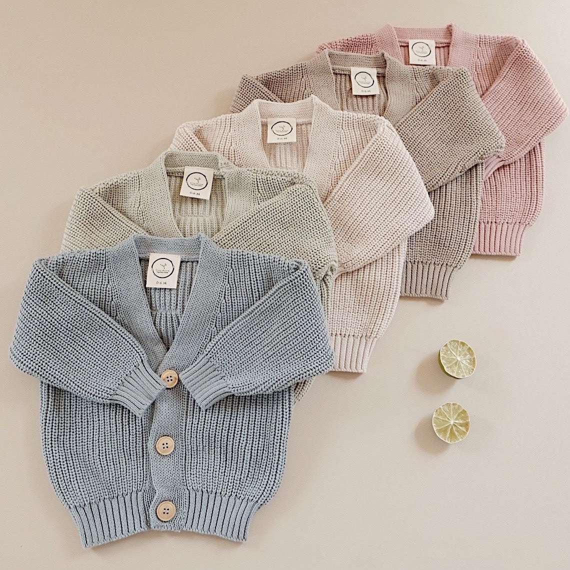 Organic Knit Cardigan - Dusty Rose - SALE - Image 9