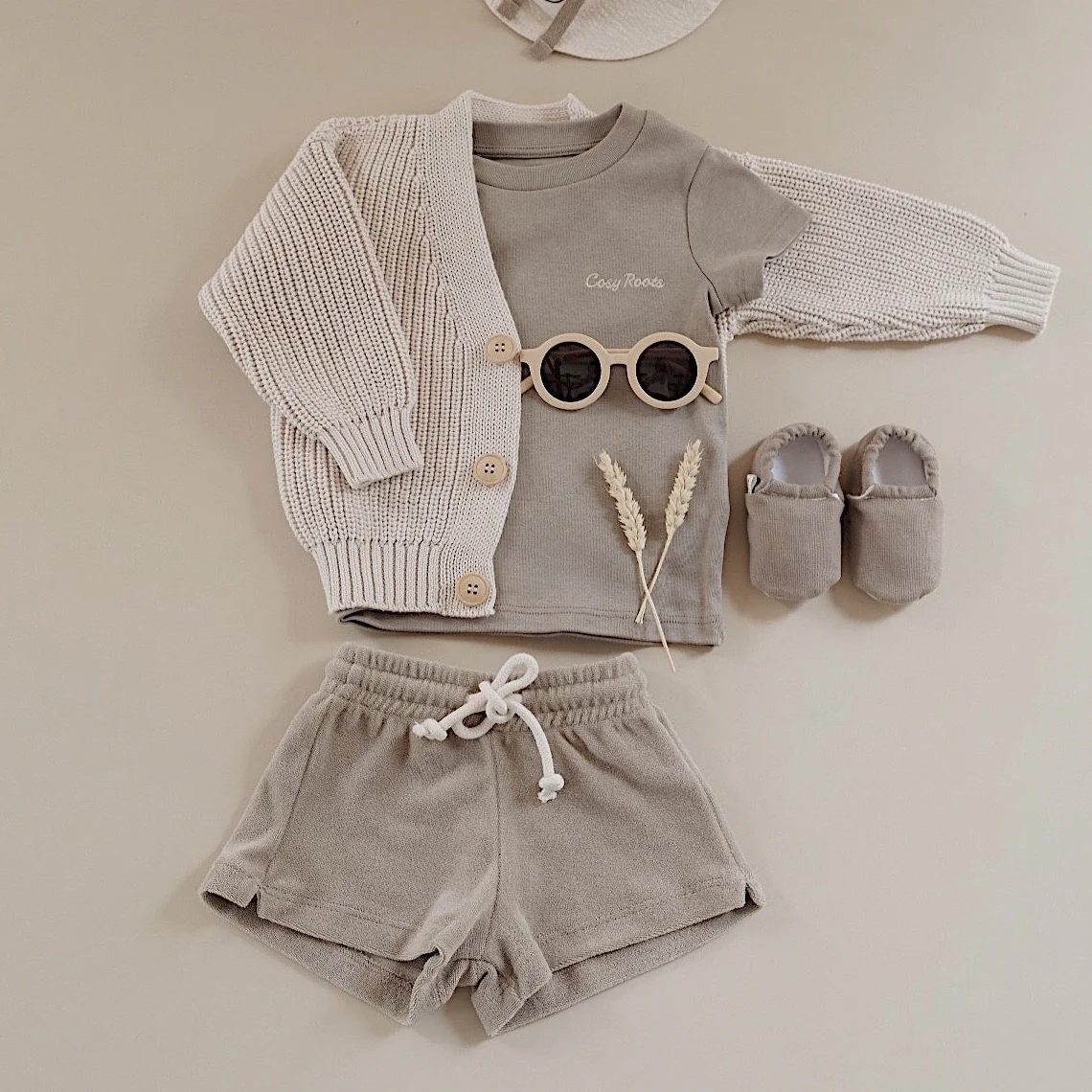 Organic Knit Cardigan - Sand - SALE - Image 8