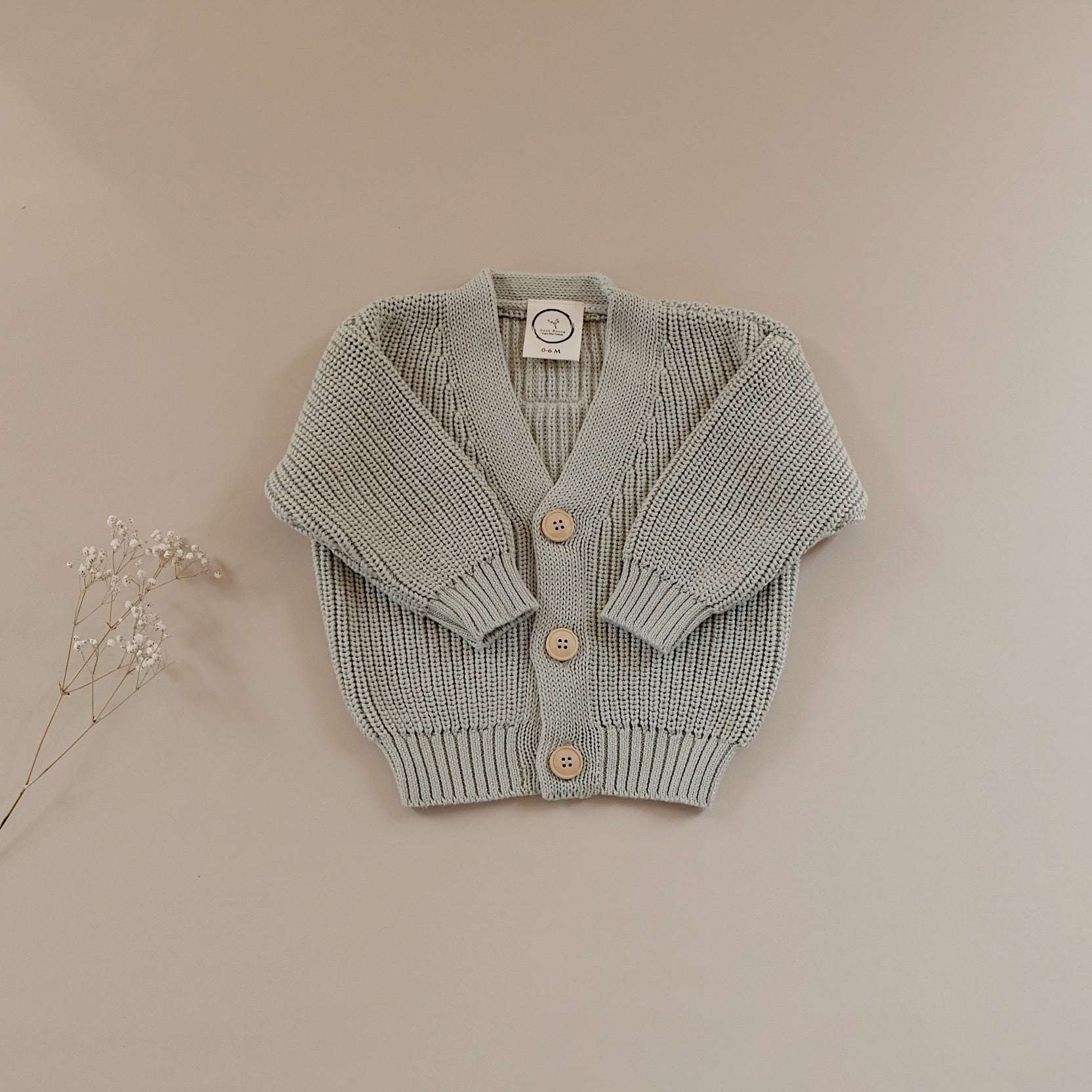 Organic Knit Cardigan - Seagrass - SALE - Image 14