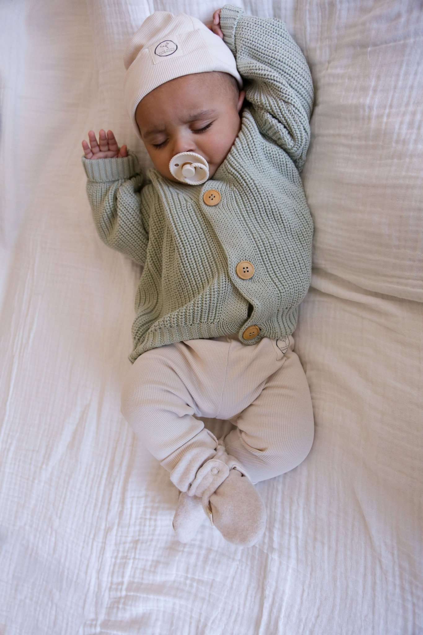 Organic Knit Cardigan - Seagrass - SALE - Image 19