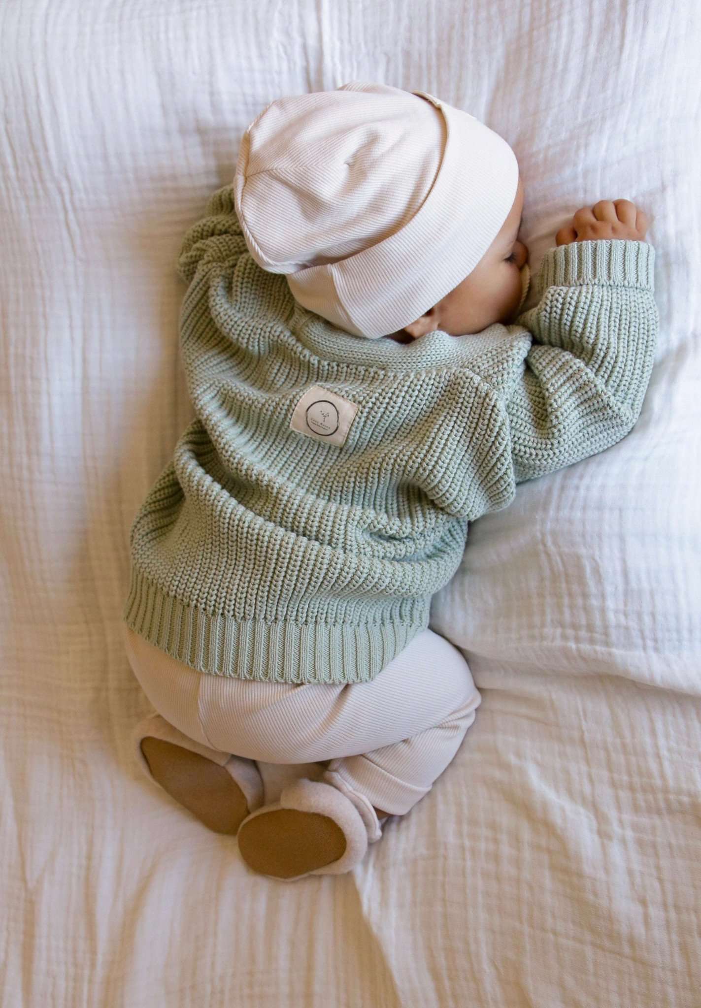 Organic Knit Cardigan - Seagrass - SALE - Image 21