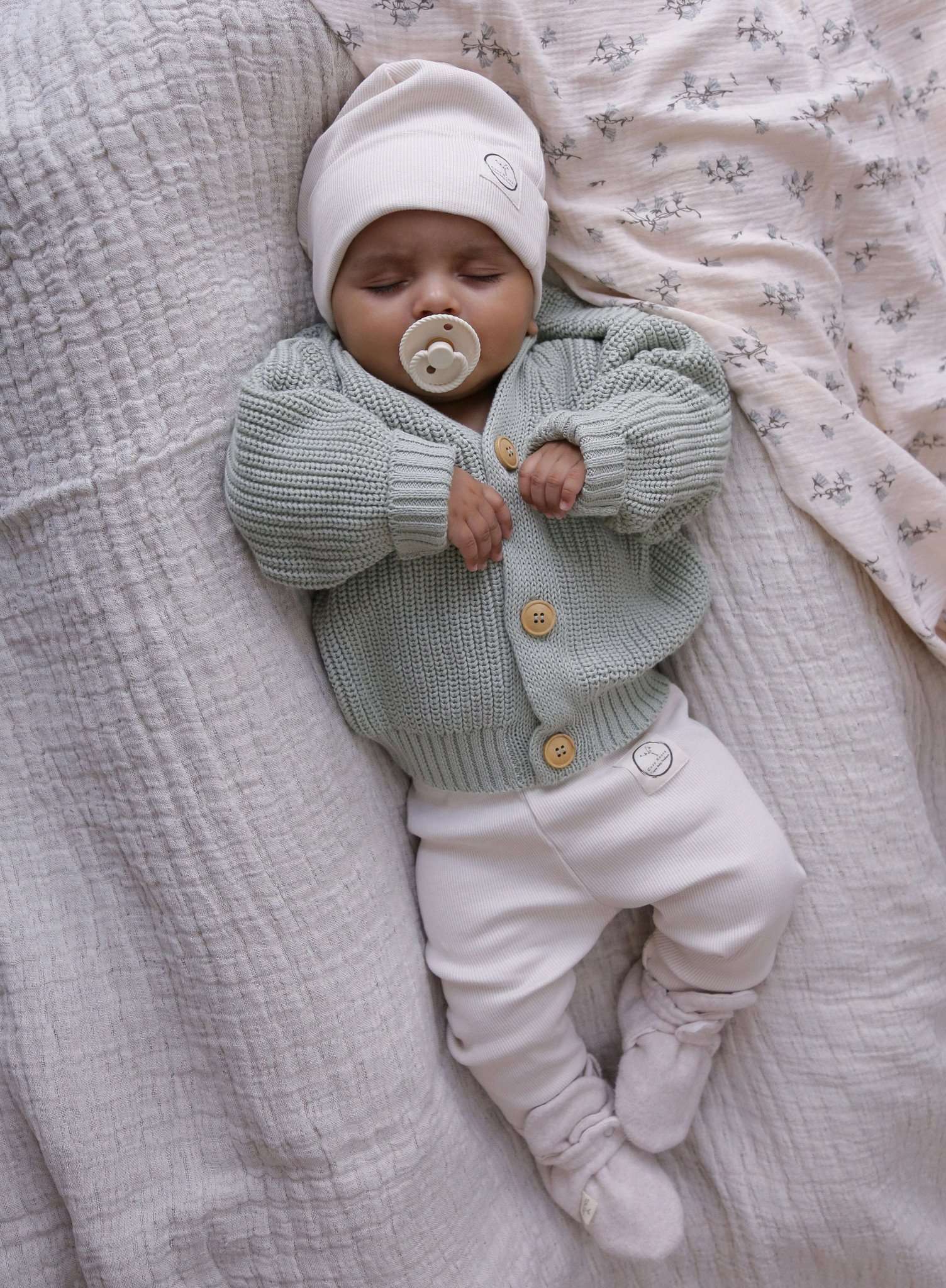 Organic Knit Cardigan - Seagrass - SALE - Image 23