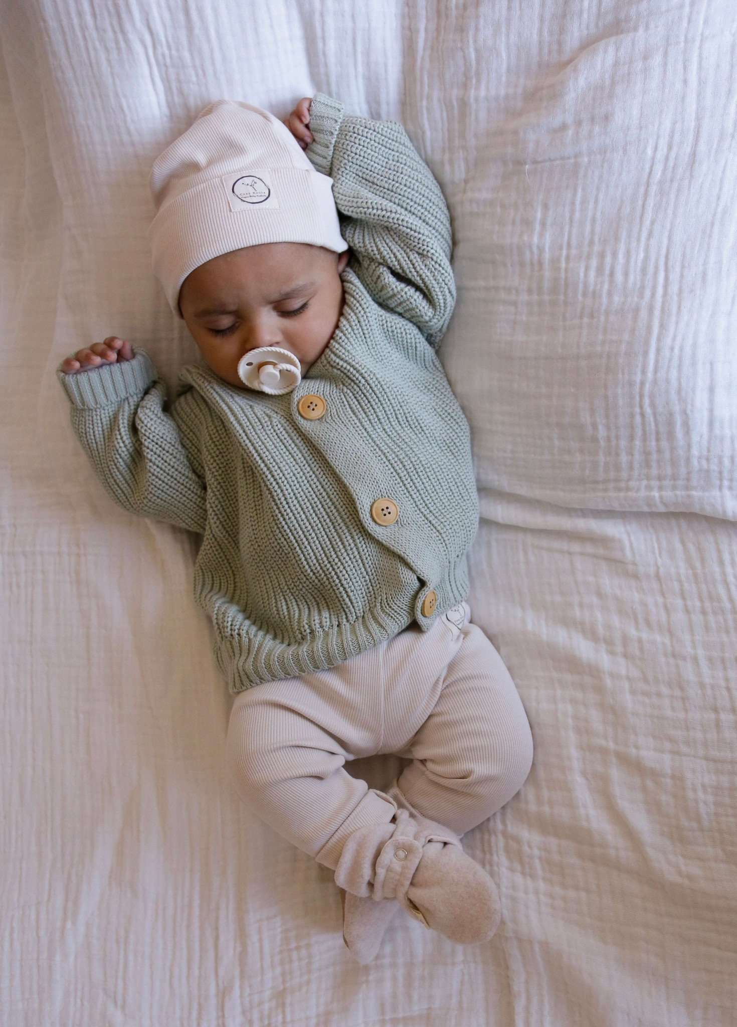 Organic Knit Cardigan - Seagrass - SALE - Image 24