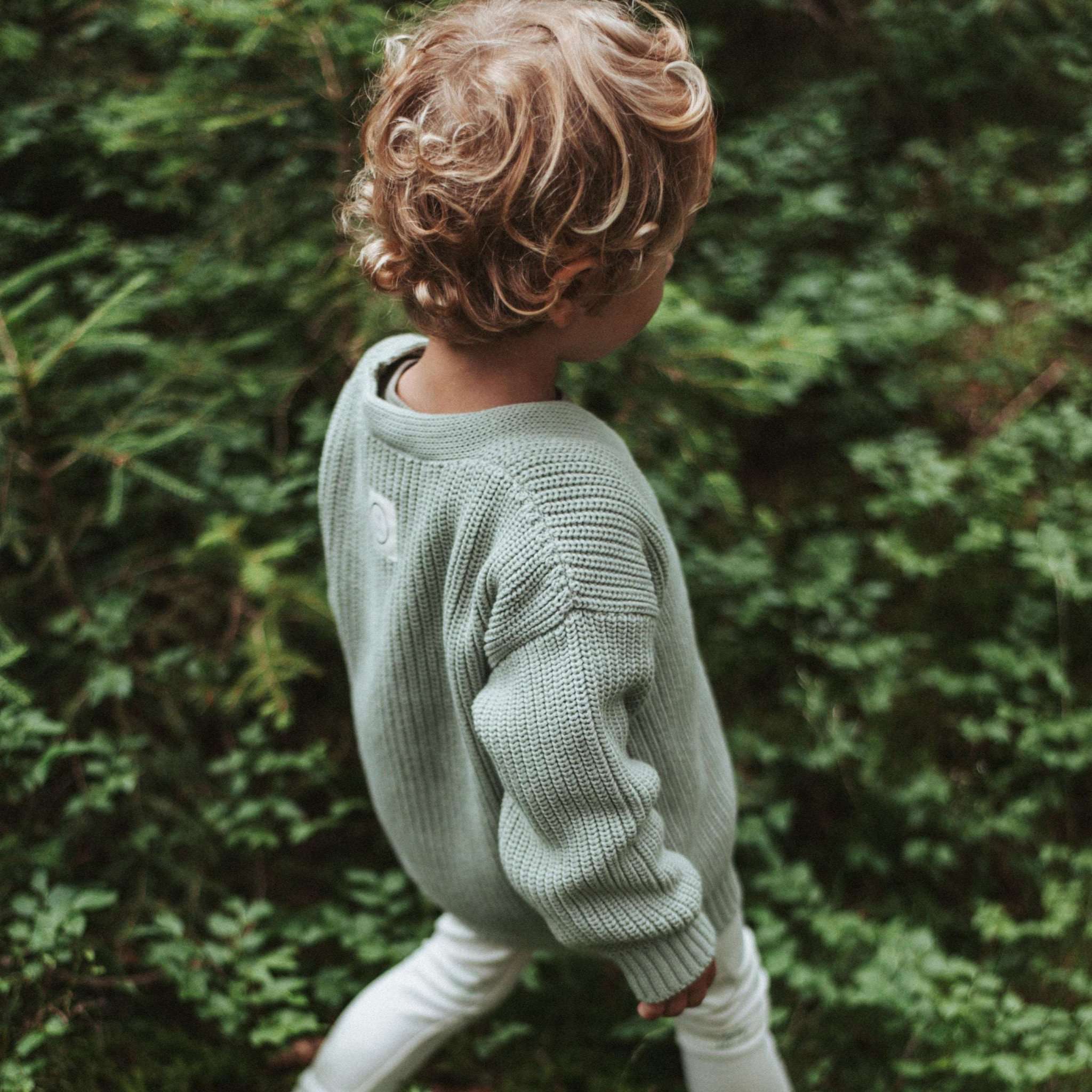 Organic Knit Cardigan - Seagrass - SALE - Image 9