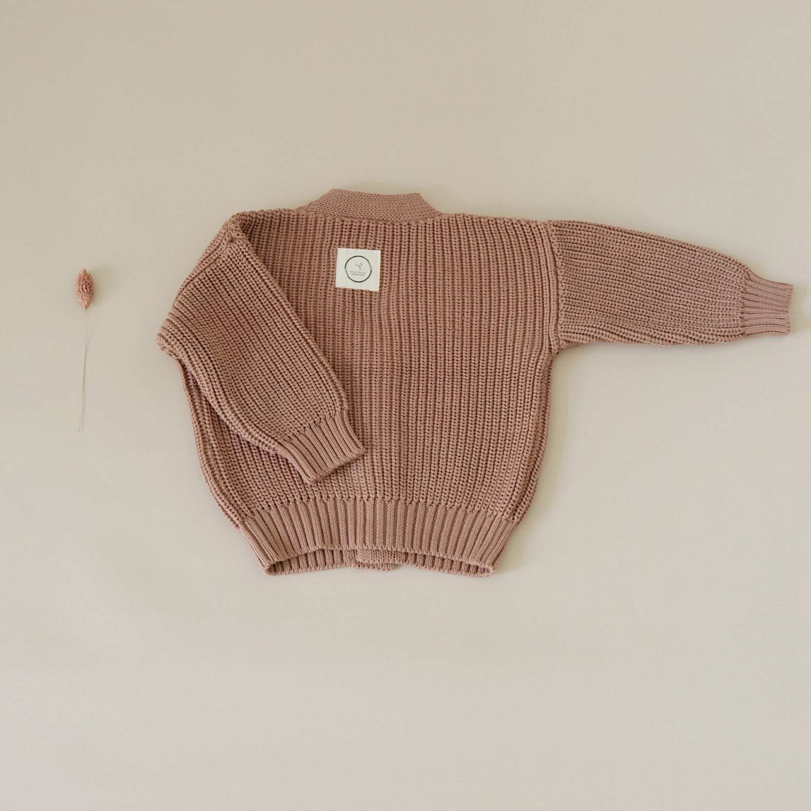 Organic Knit Cardigan - Walnut- S A L E - Image 8