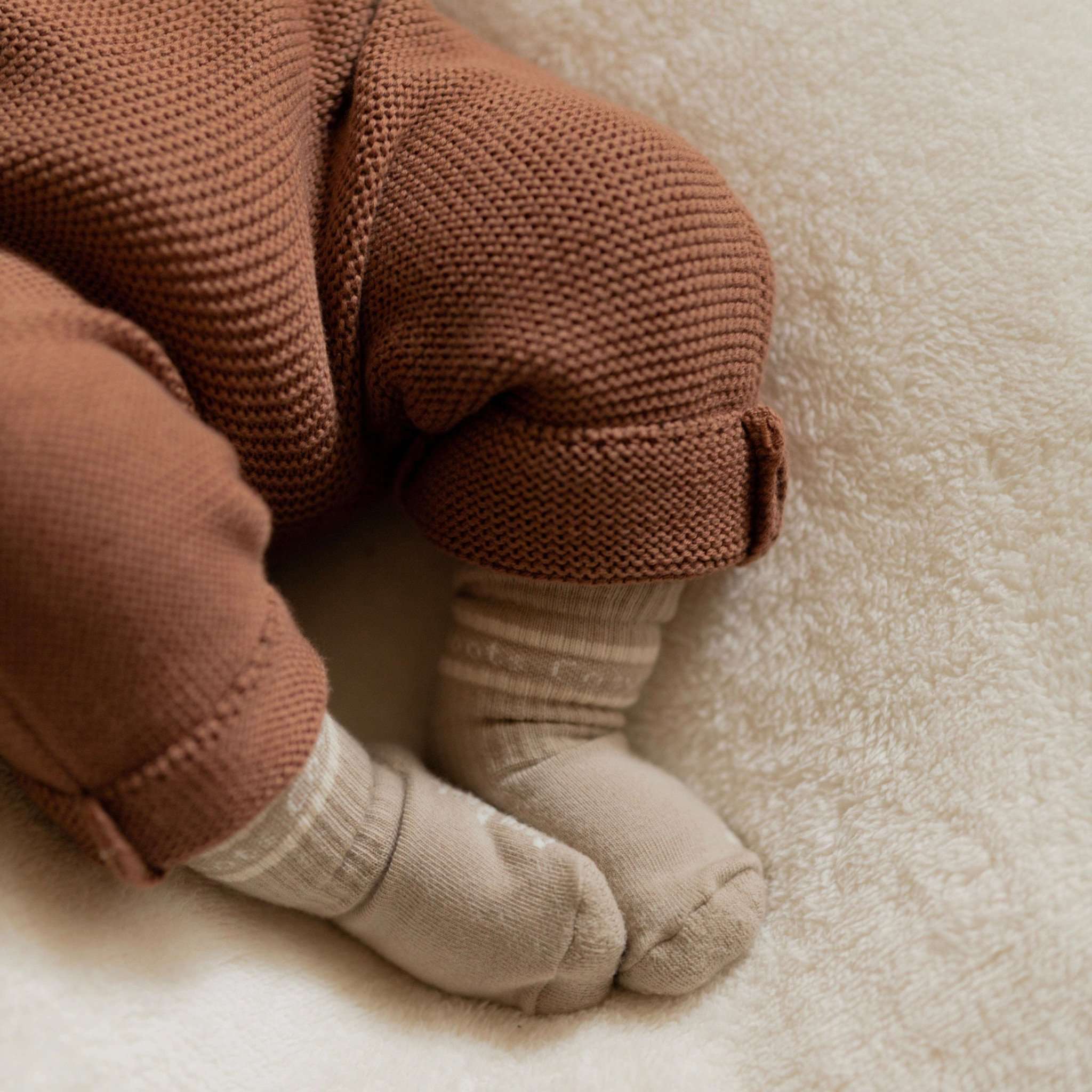 Organic Knit Dungarees - Walnut - S A L E - Image 3