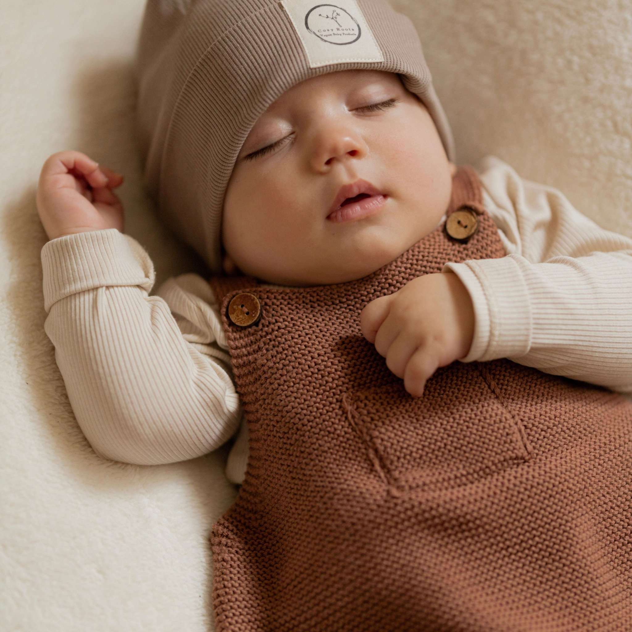 Organic Knit Dungarees - Walnut - S A L E - Image 4