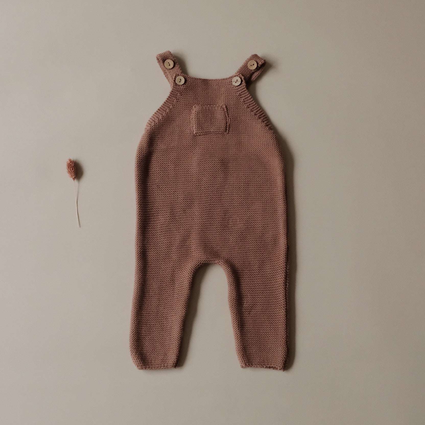 Organic Knit Dungarees - Walnut - S A L E - Image 6