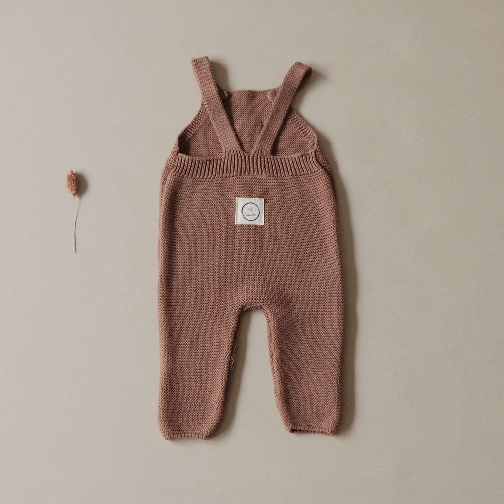 Organic Knit Dungarees - Walnut - S A L E - Image 7