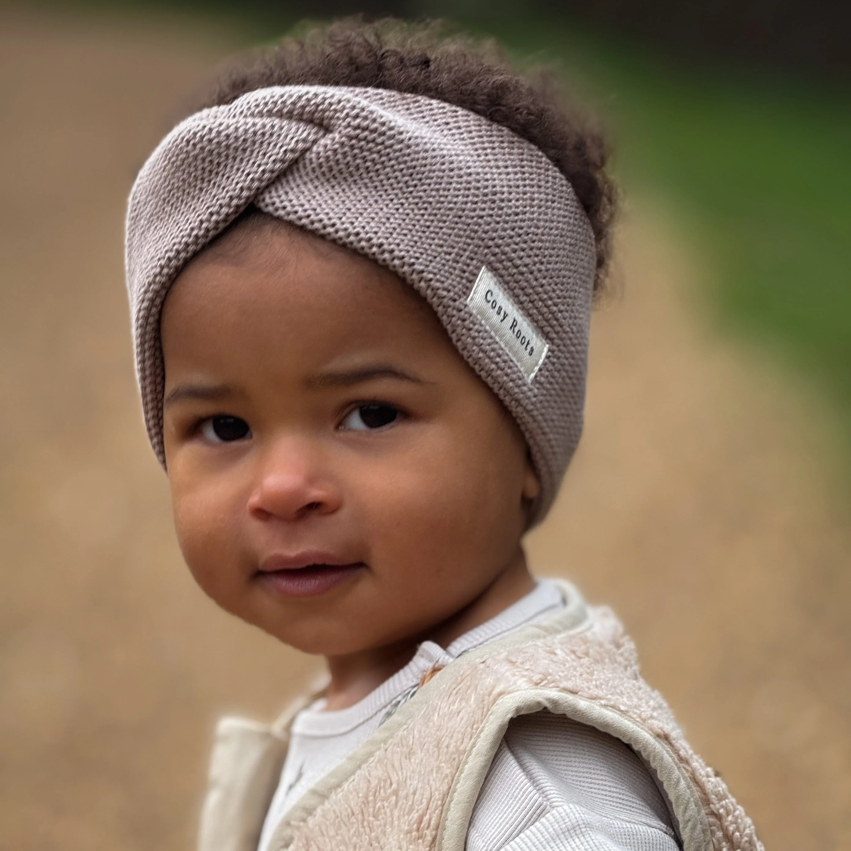 Organic Knit Headband - Caramel - Image 11