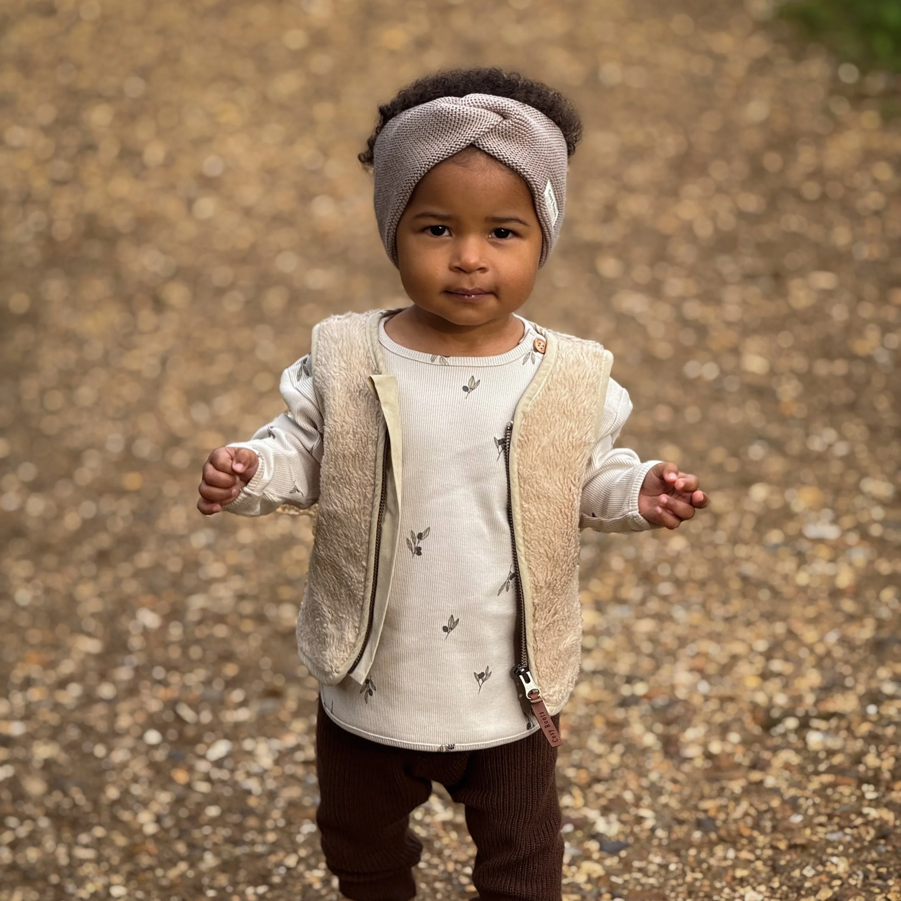 Organic Knit Headband - Caramel - Image 4