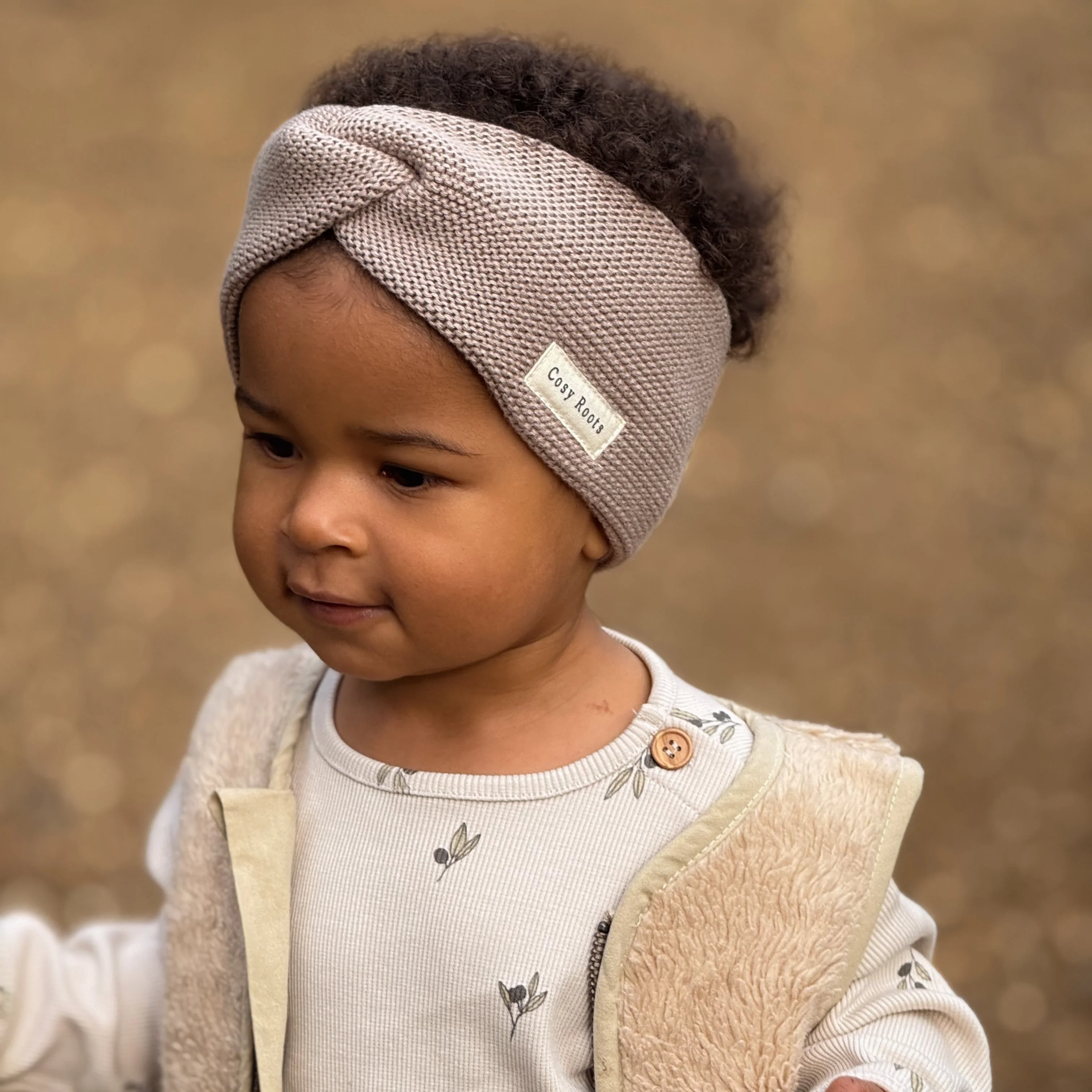 Organic Knit Headband - Caramel - Image 9