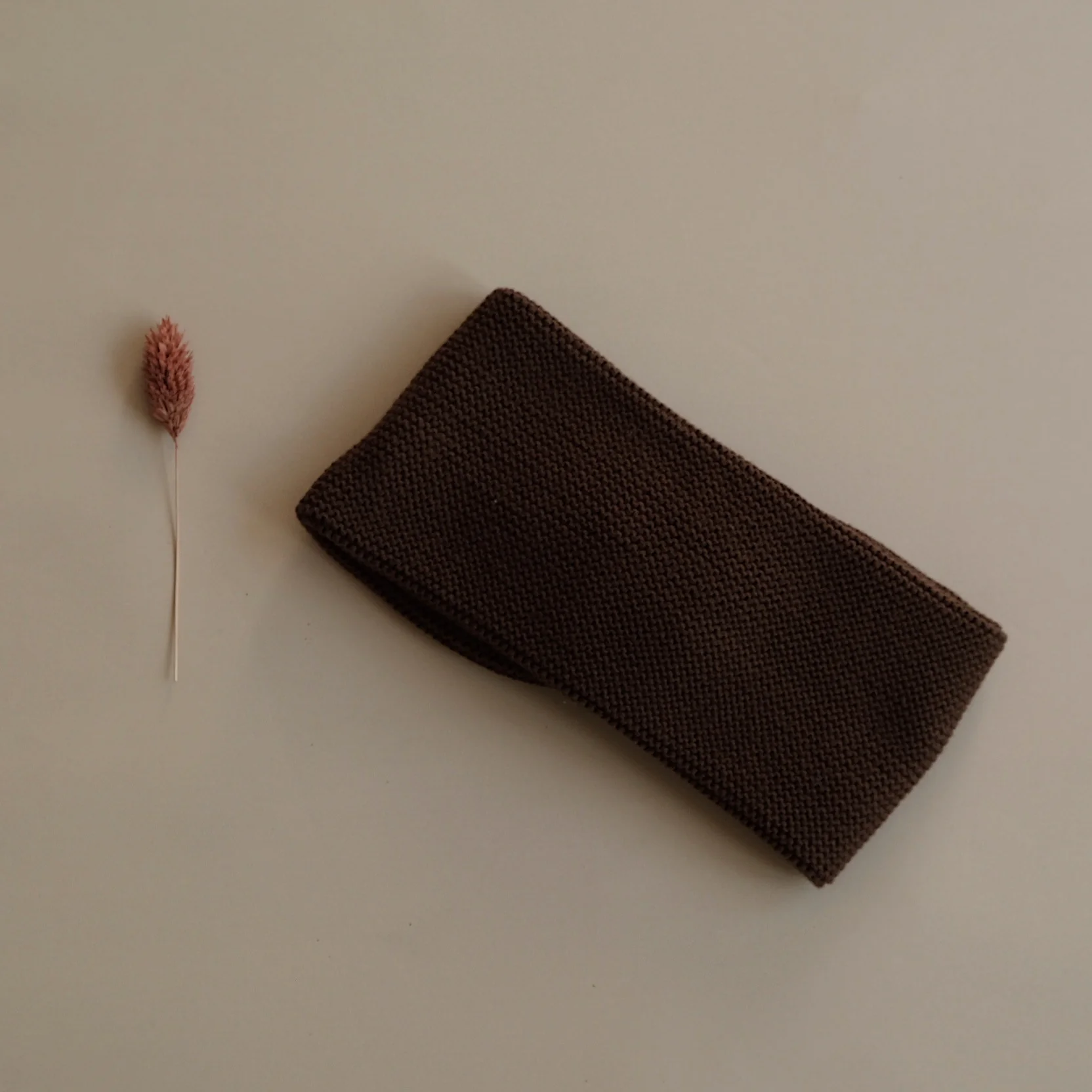 Organic Knit Headband - Chocolate Brown - Image 13