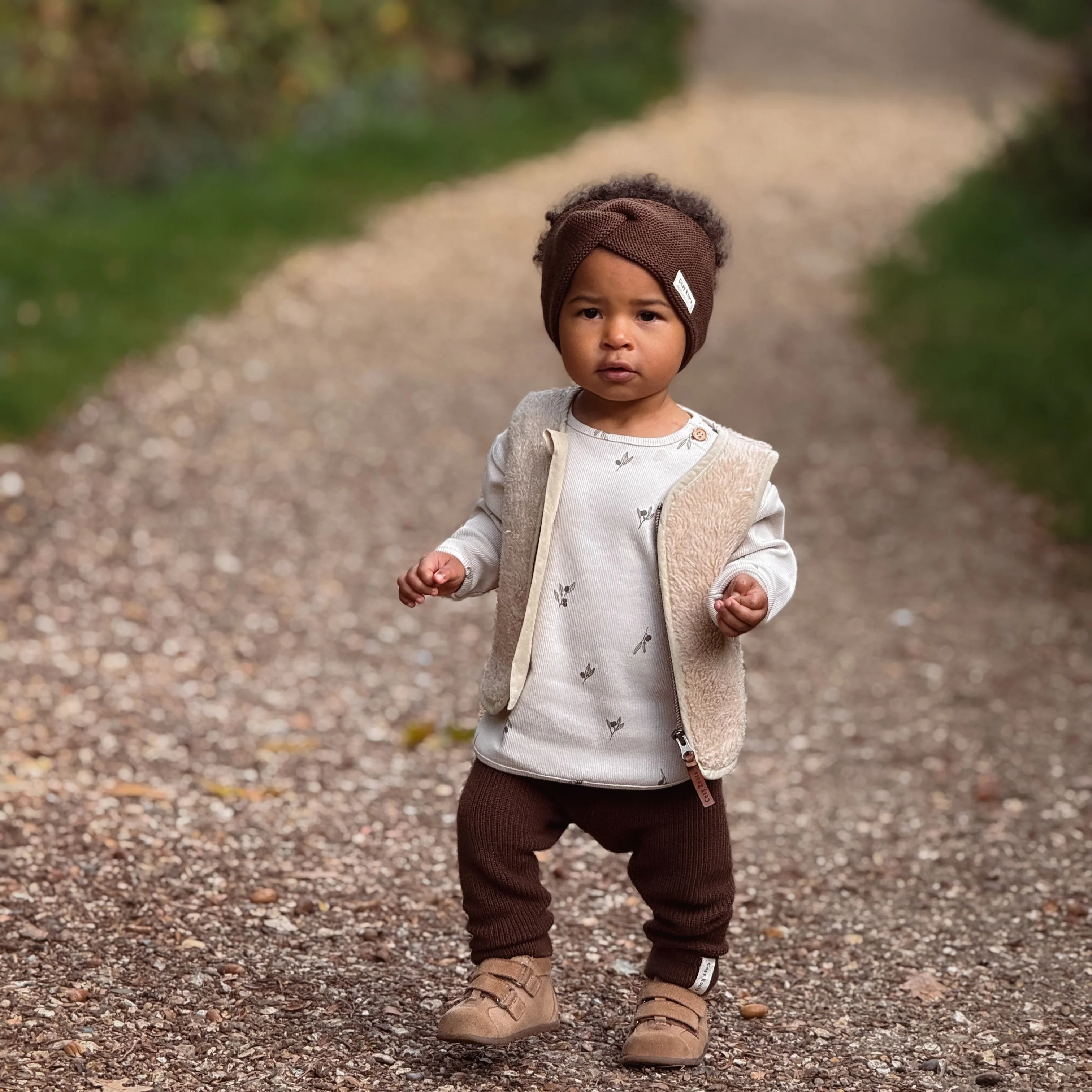 Organic Knit Headband - Chocolate Brown - Image 4
