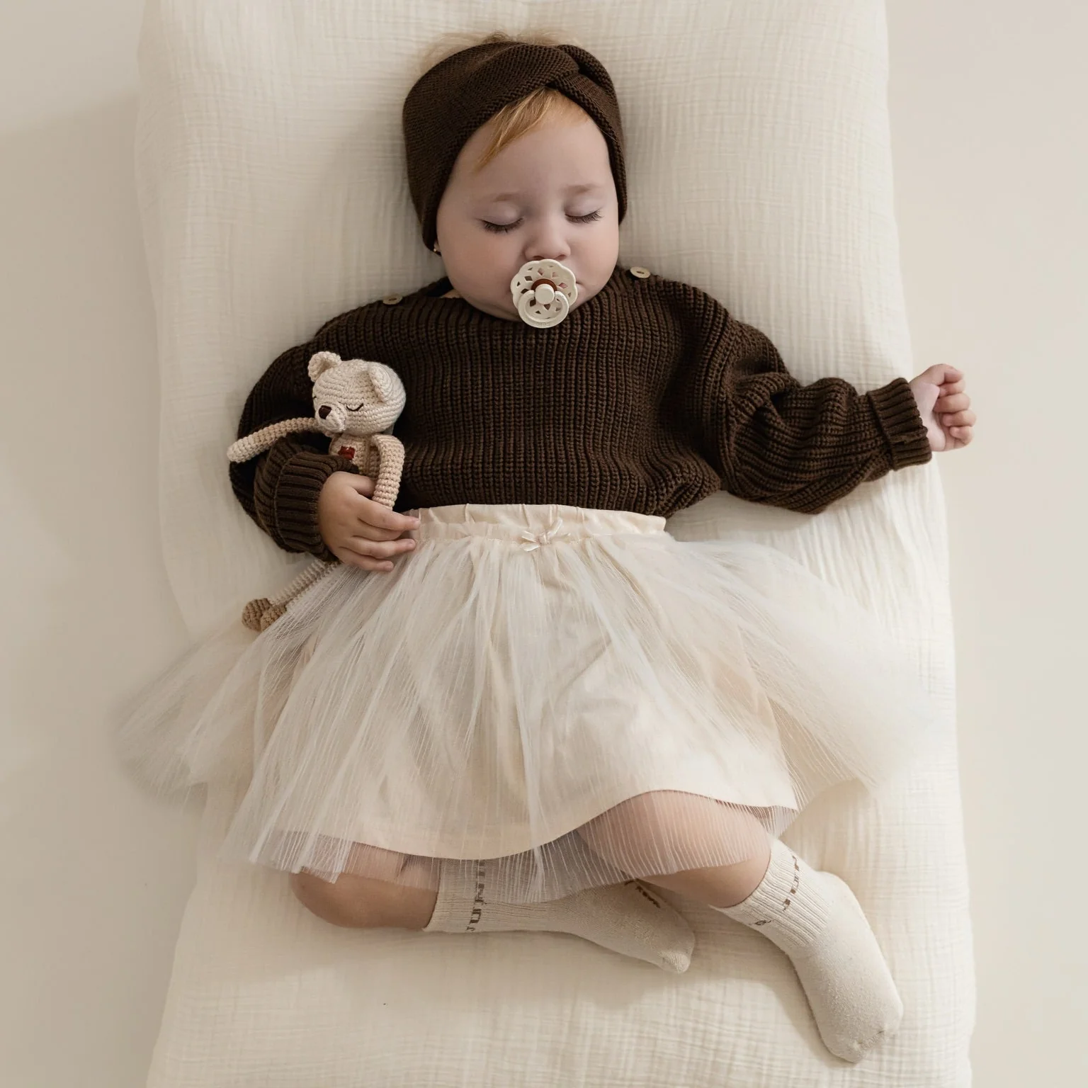 Organic Knit Headband - Chocolate Brown - Image 5