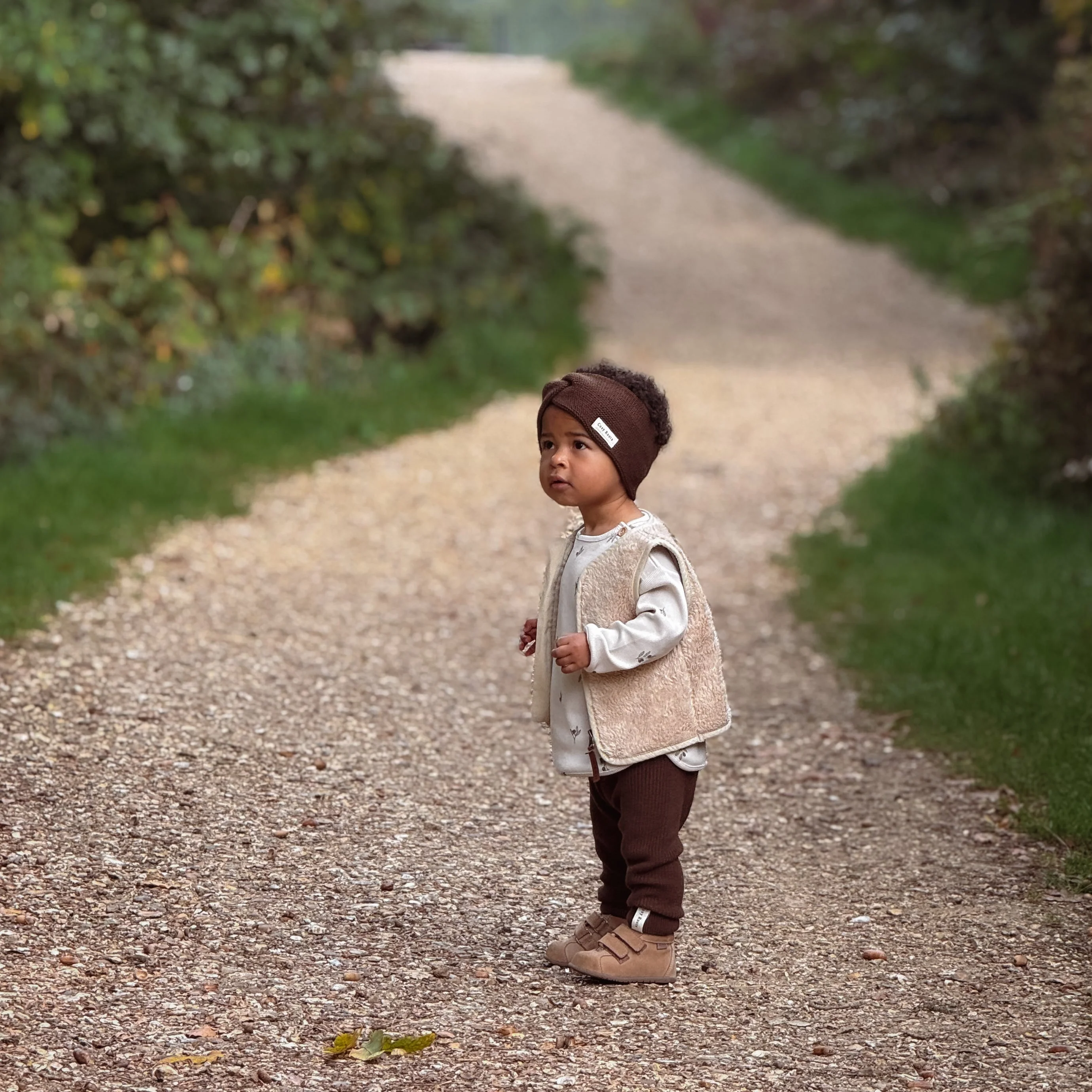 Organic Knit Headband - Chocolate Brown - Image 6