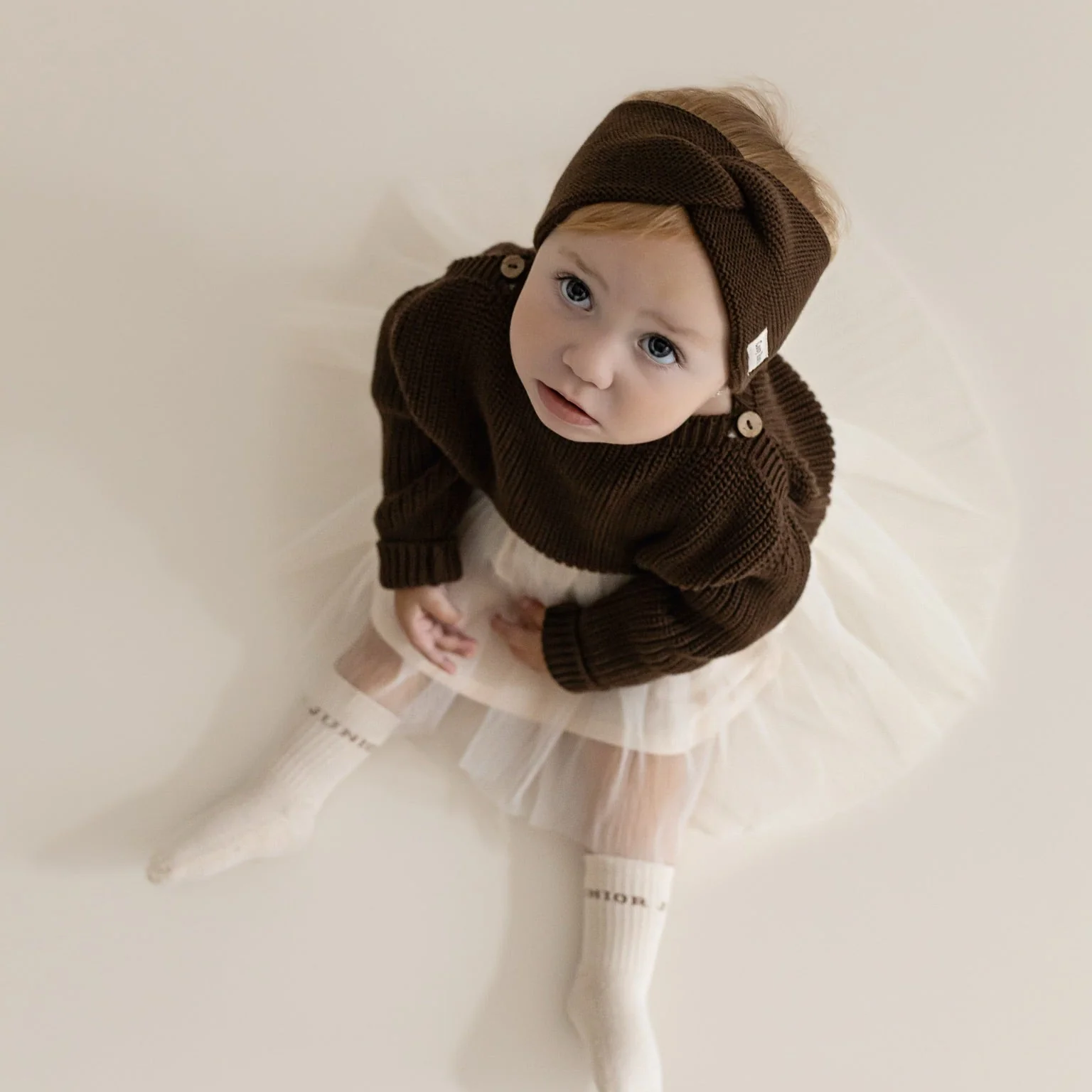 Organic Knit Headband - Chocolate Brown - Image 9