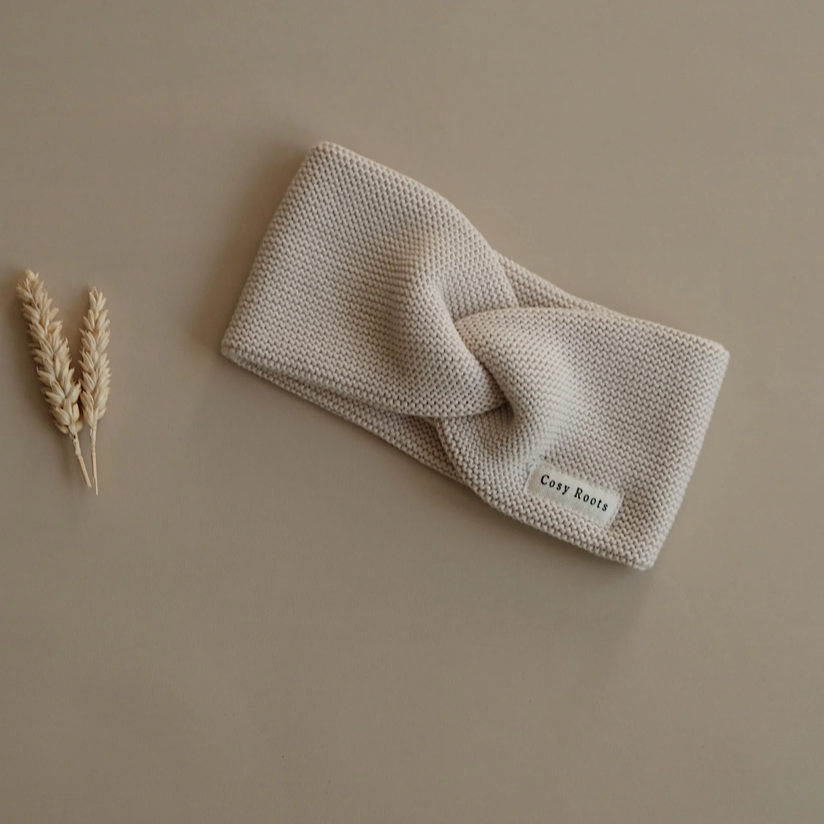 Organic Knit Headband - Sand - Image 8
