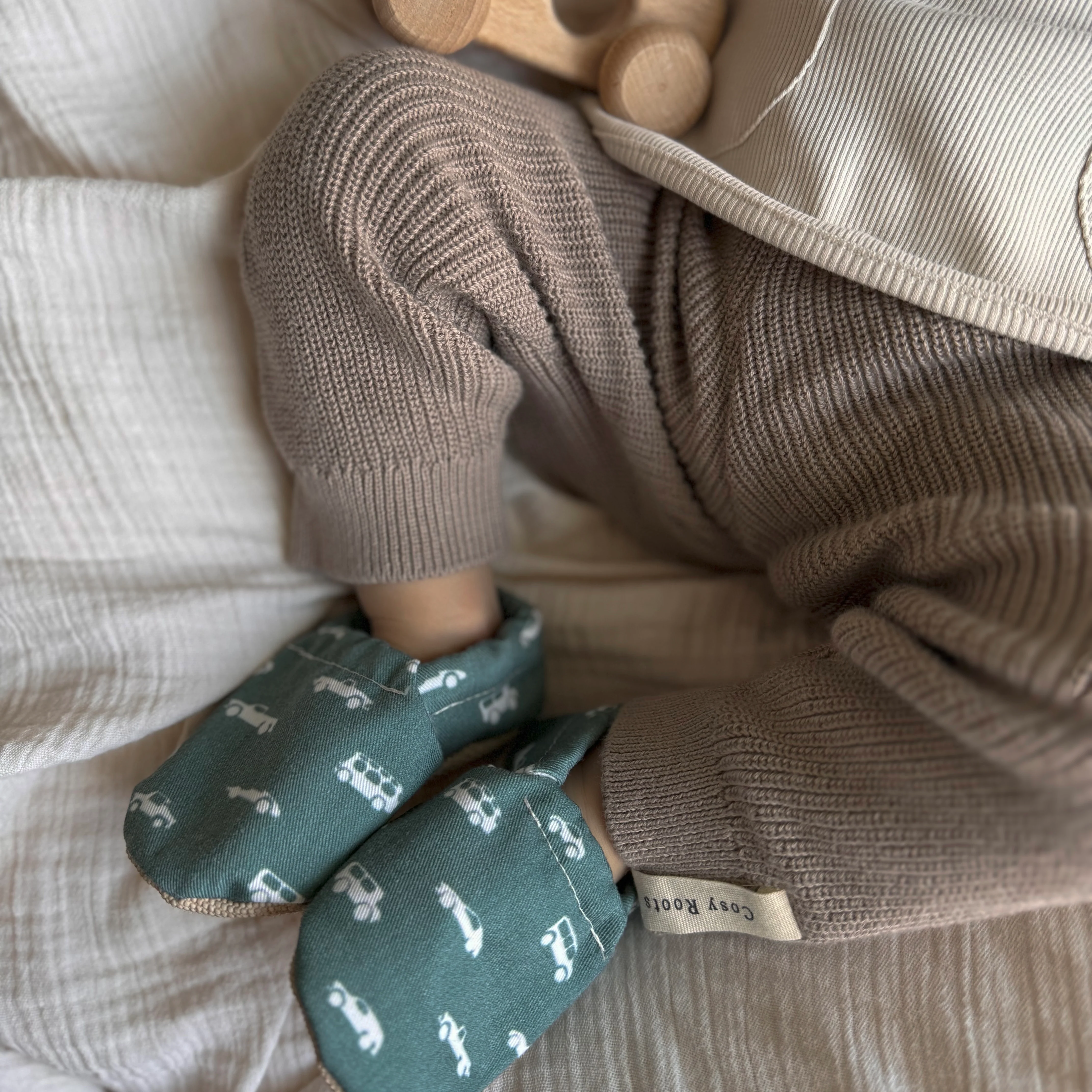 Organic Knit Leggings - Caramel - Image 6