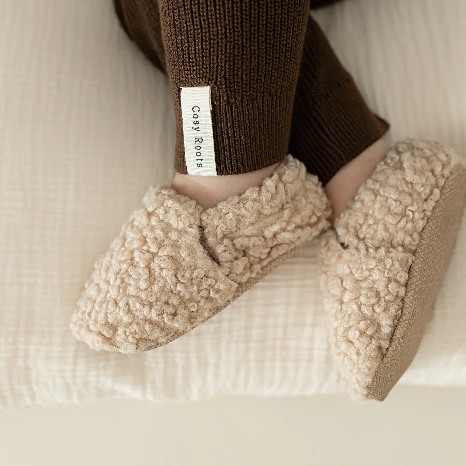 Organic Knit Leggings - Chocolate Brown - Image 4