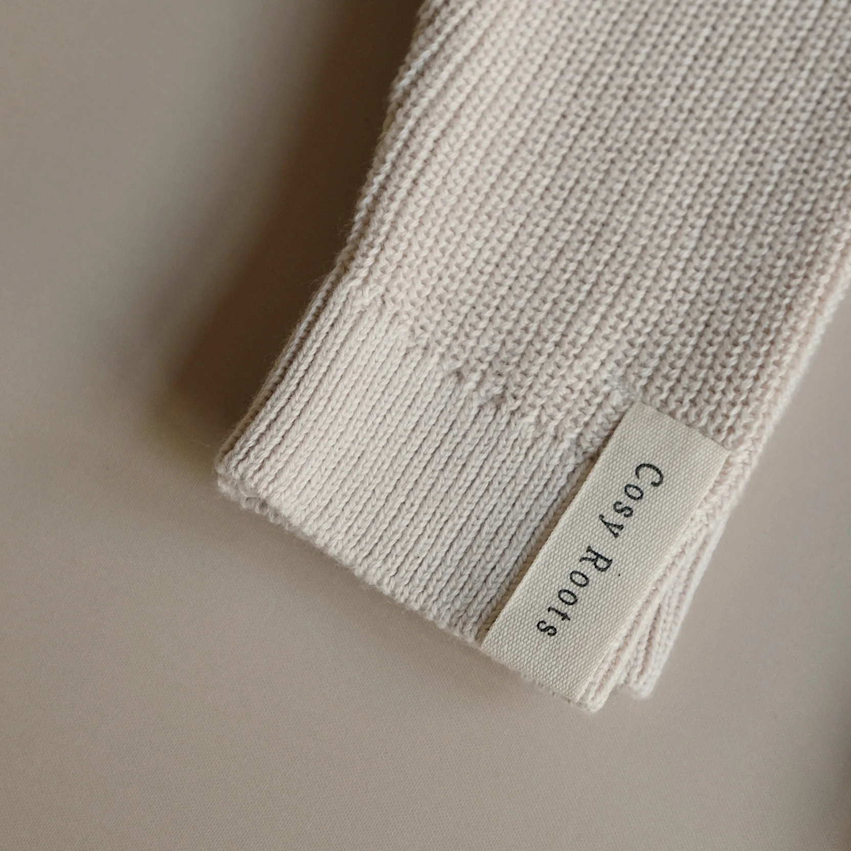 Organic Knit Leggings - Sand - Image 3