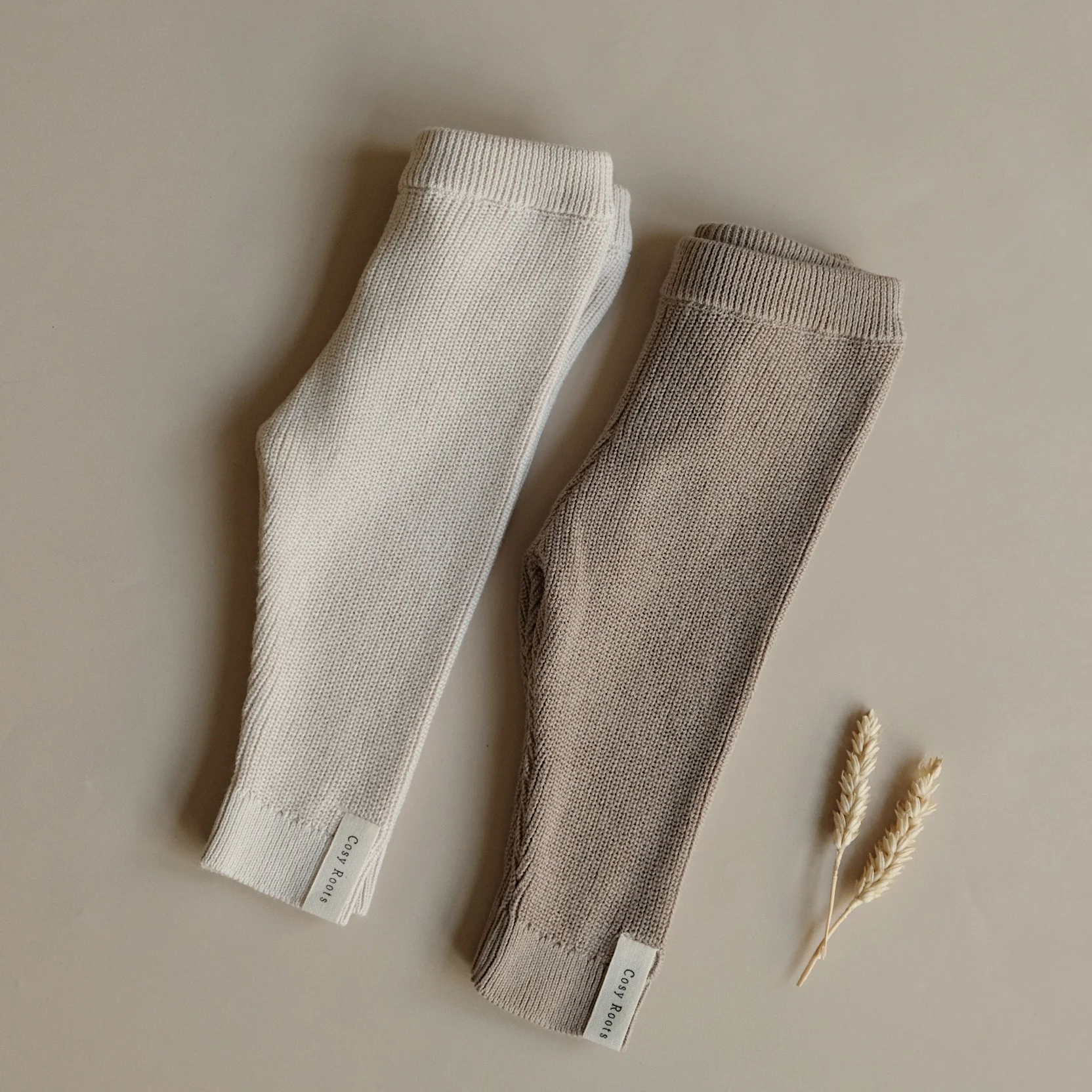 Organic Knit Leggings - Caramel - Image 5