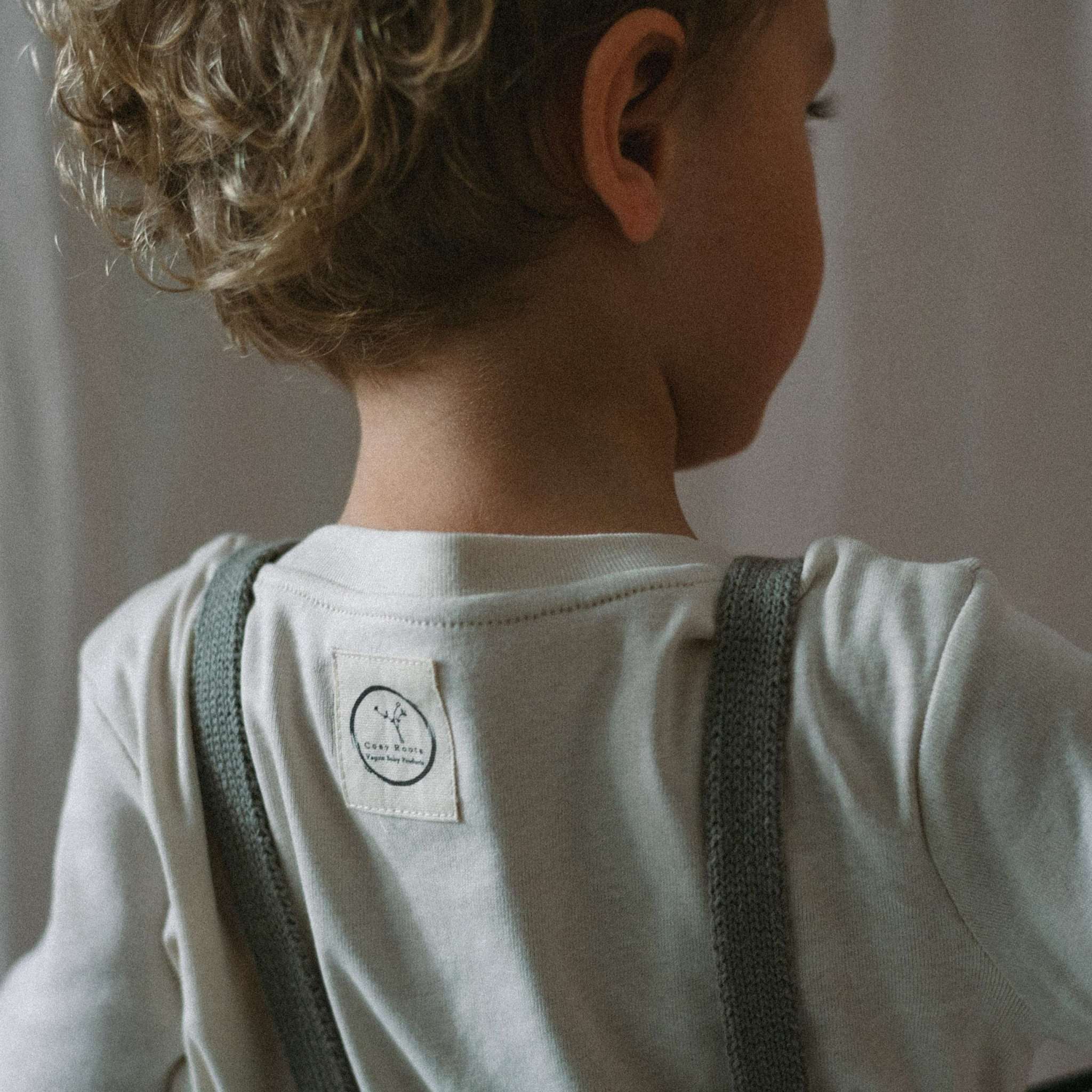 Organic Knit Dungarees - Khaki - S A L E - Image 15