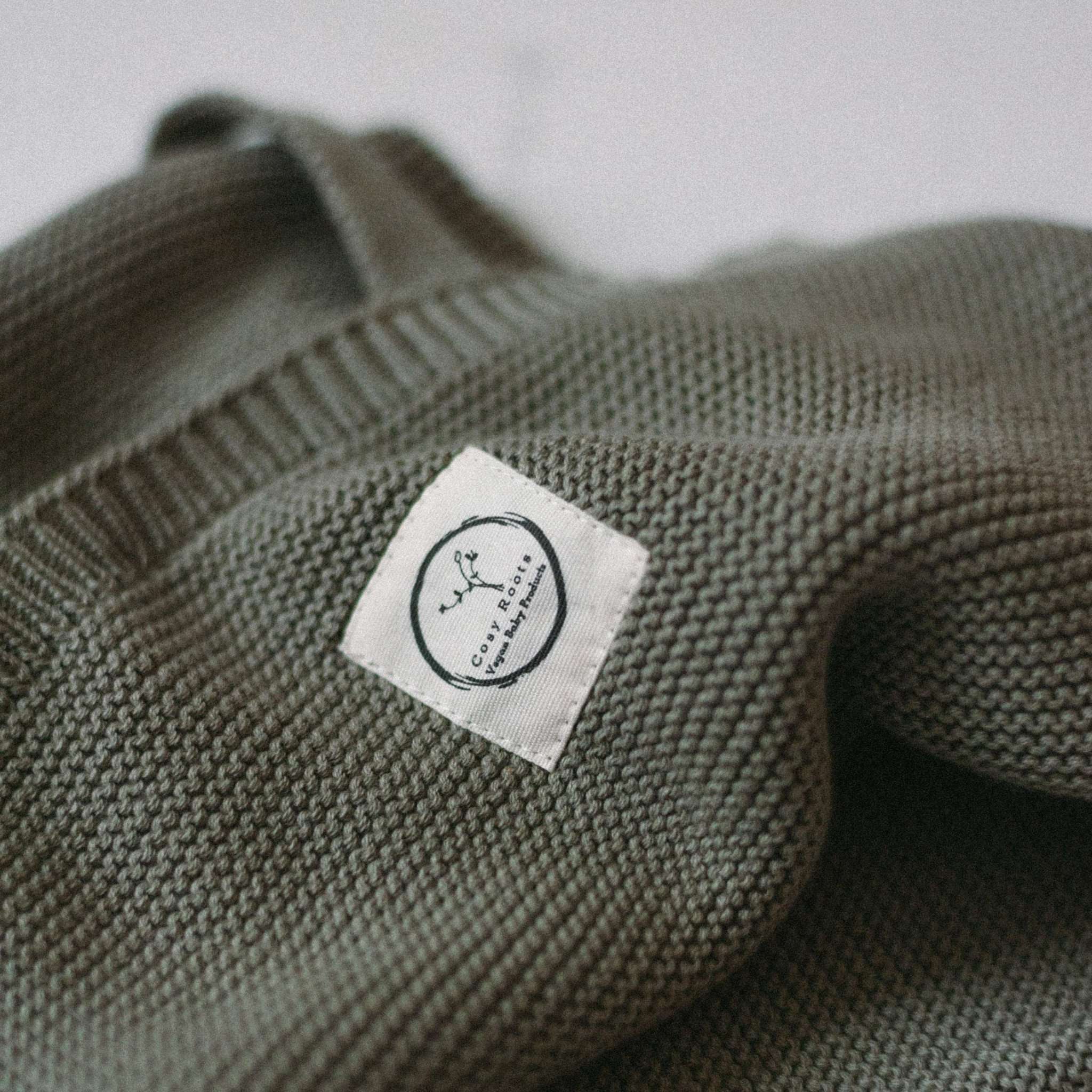 Organic Knit Dungarees - Khaki - S A L E - Image 16